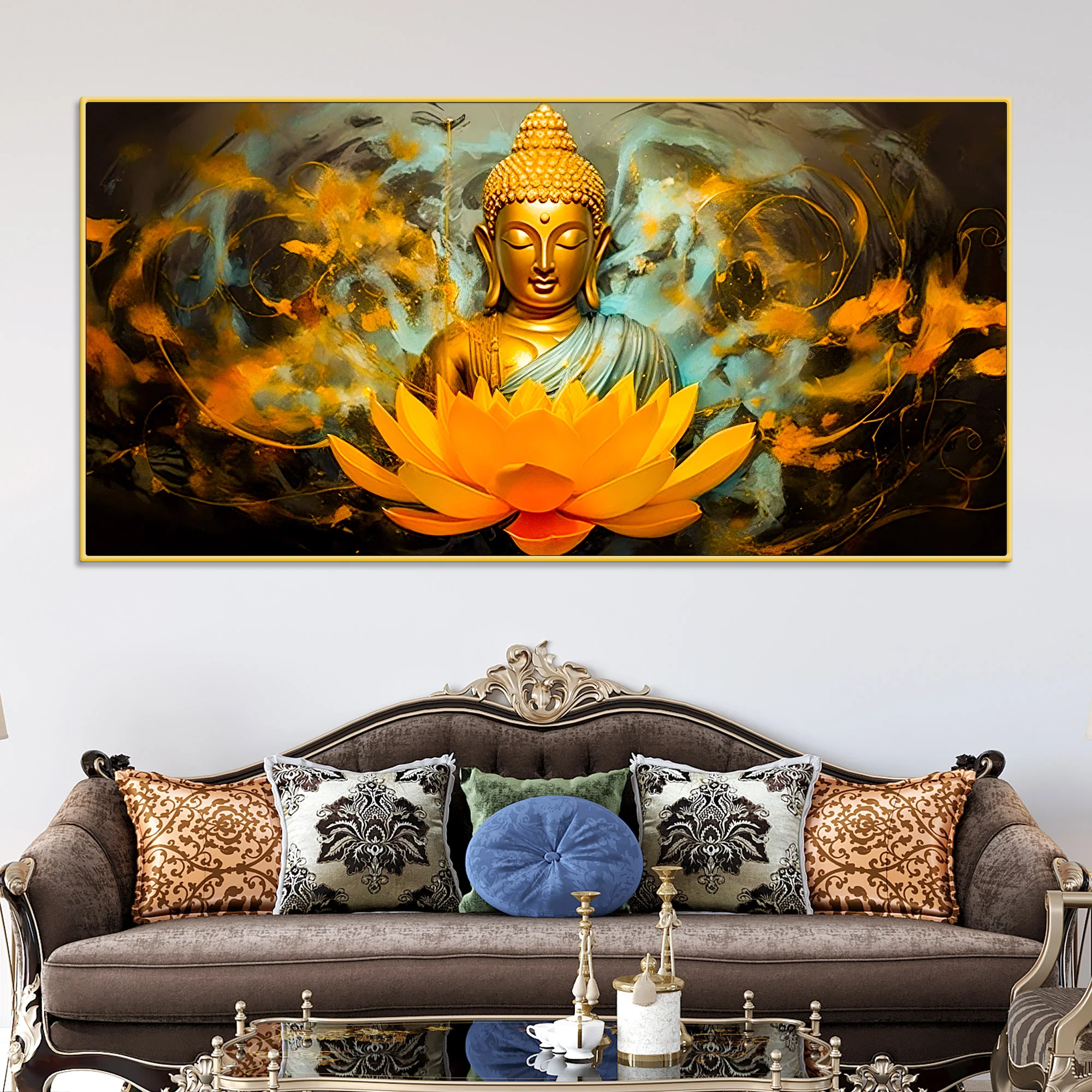 Modern Home Styling Buddha Wall Painting
