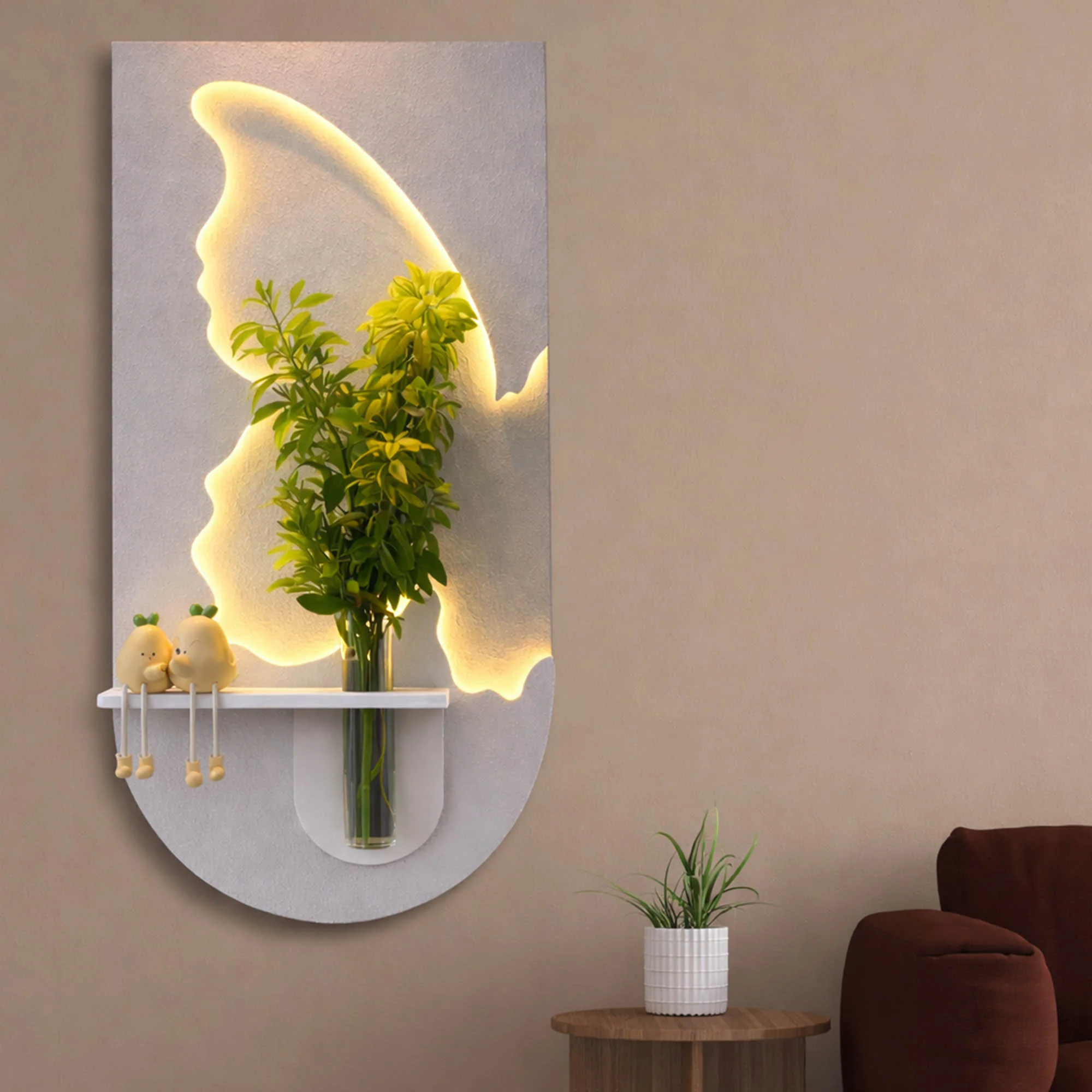 Modern LED Wall Art Shelf for Modern Home Interiors
