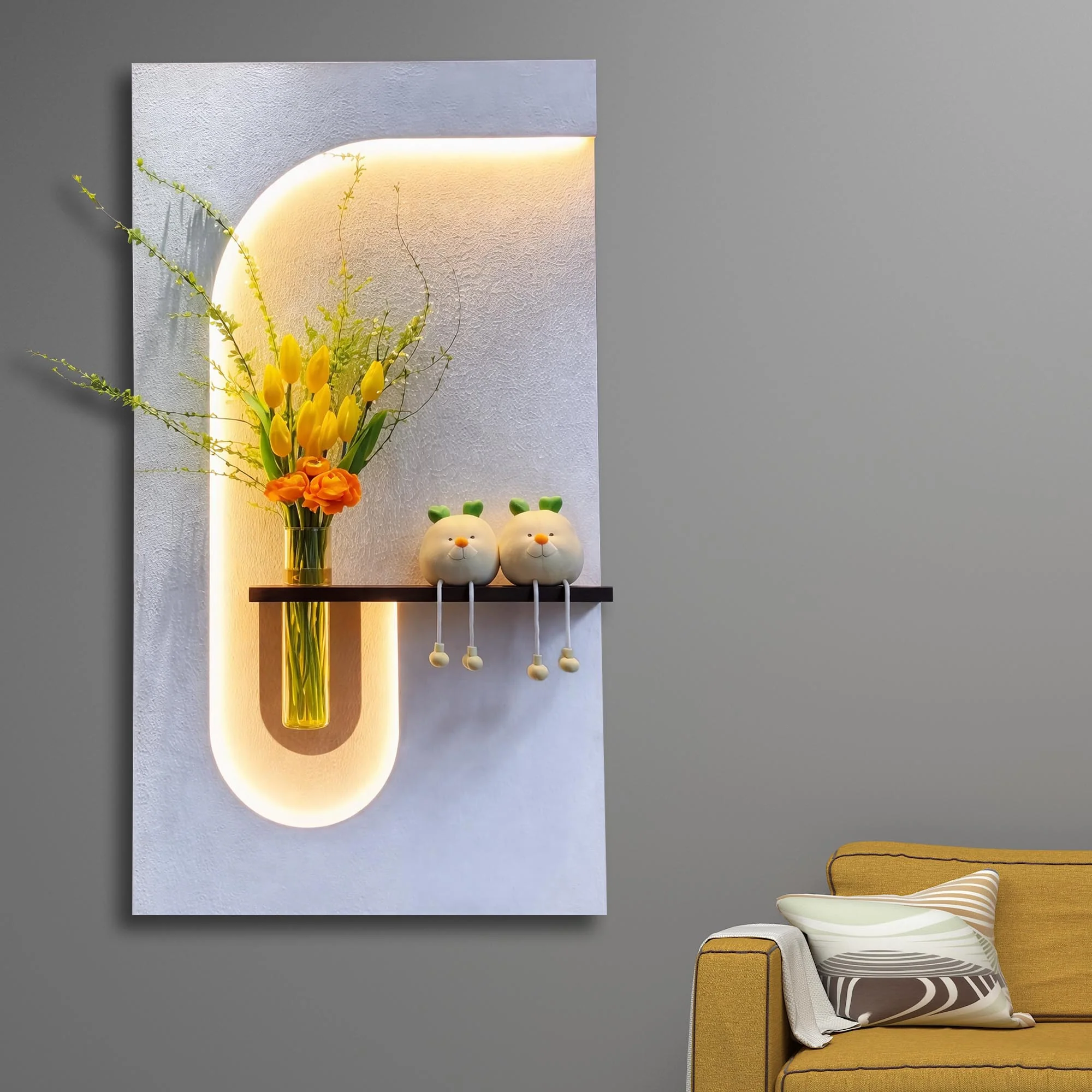 Modern LED Wall Decor Panel with Soft Lighting - Image 2