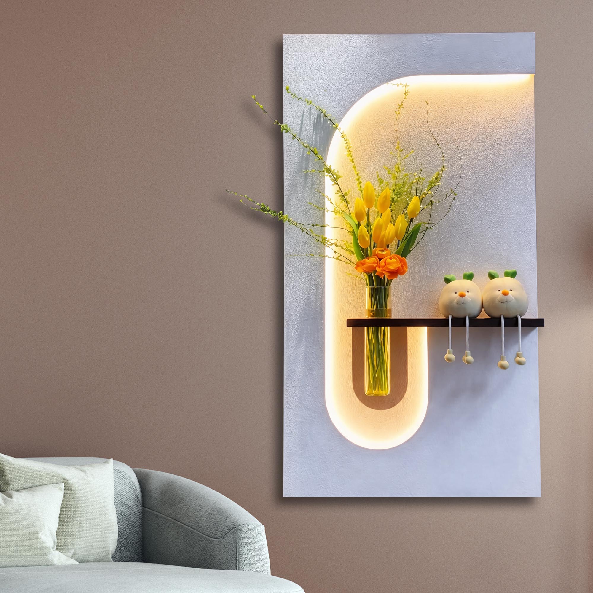 Modern LED Wall Decor Panel with Soft Lighting - Image 3