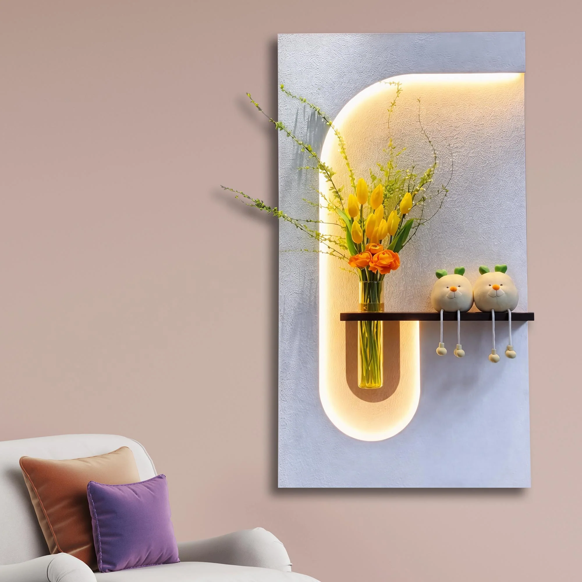 Modern LED Wall Decor Panel with Soft Lighting - Image 4