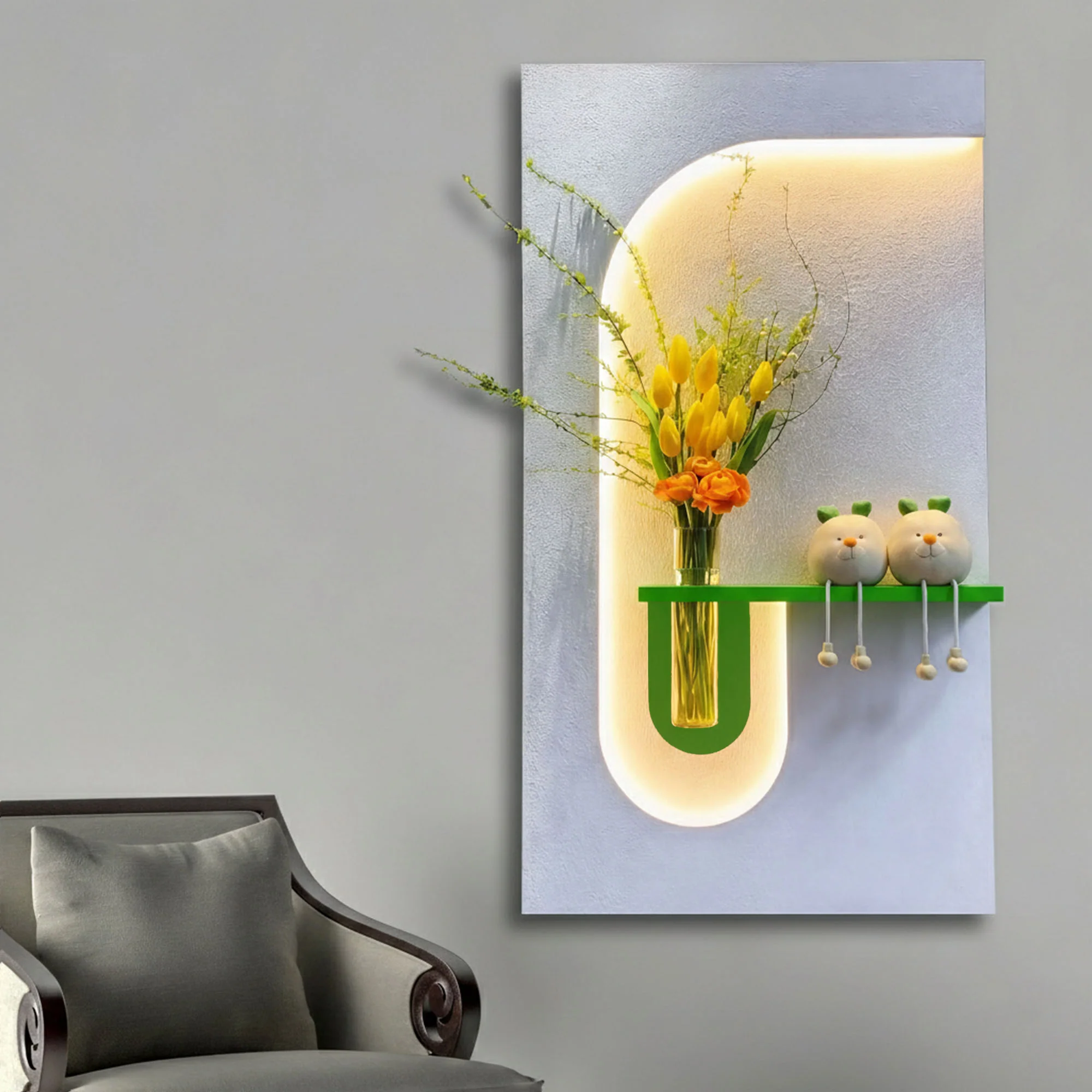 Modern LED Wall Decor Panel with Soft Lighting - Image 5