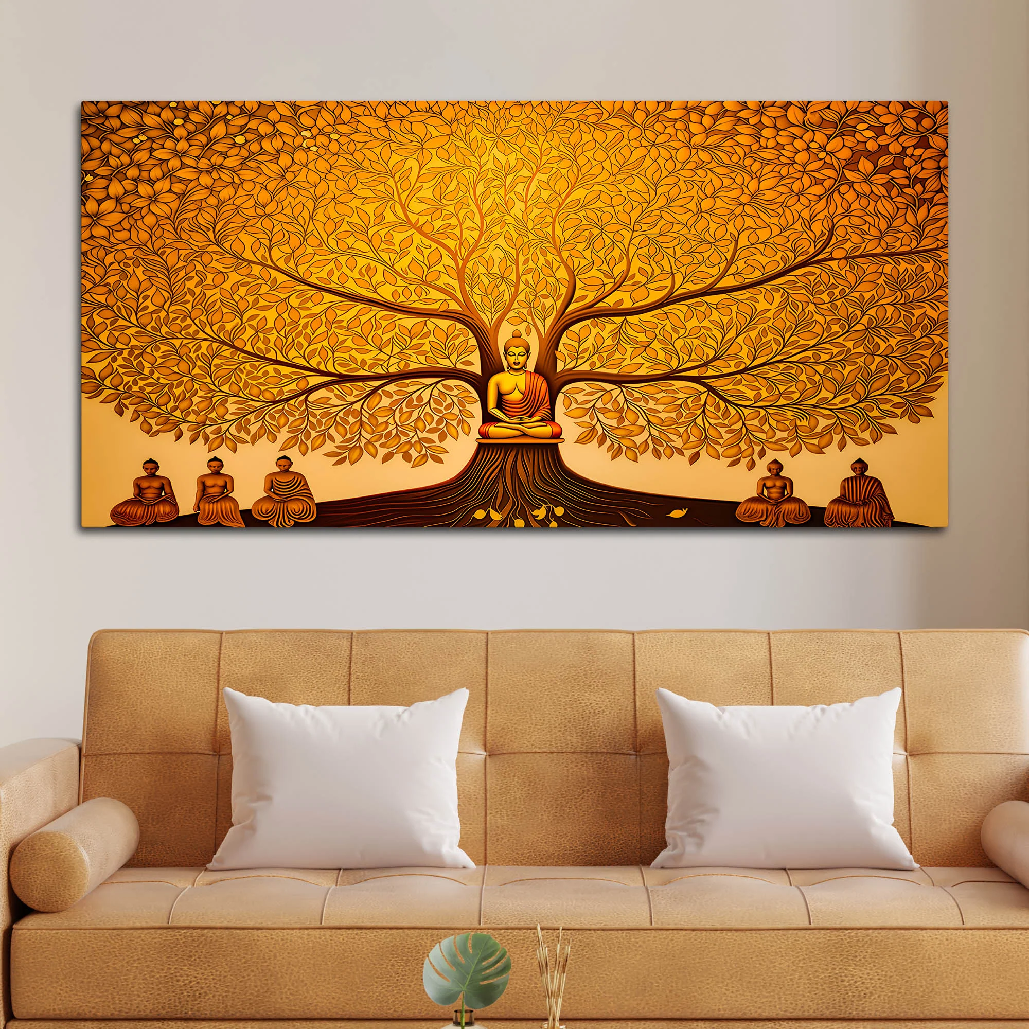 Modern Lord Buddha Canvas Painting for Living Room & Bedroom - Image 3