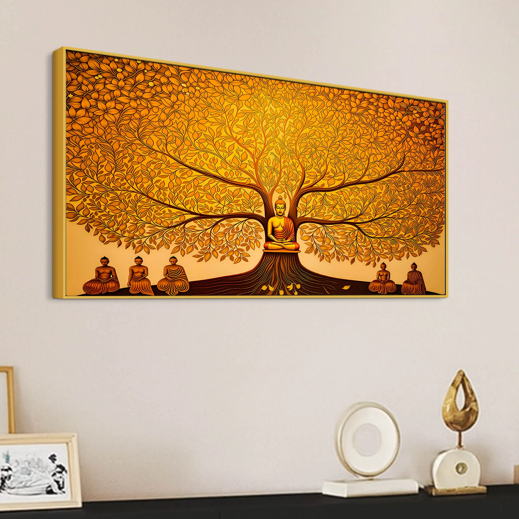 Modern Lord Buddha Canvas Painting for Living Room & Bedroom - Image 5
