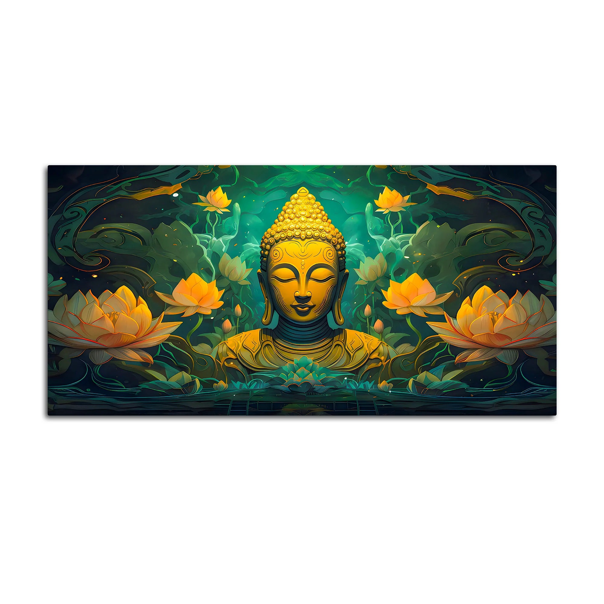 Modern Lord Buddha Canvas Wall Painting for Room Décor - Image 4