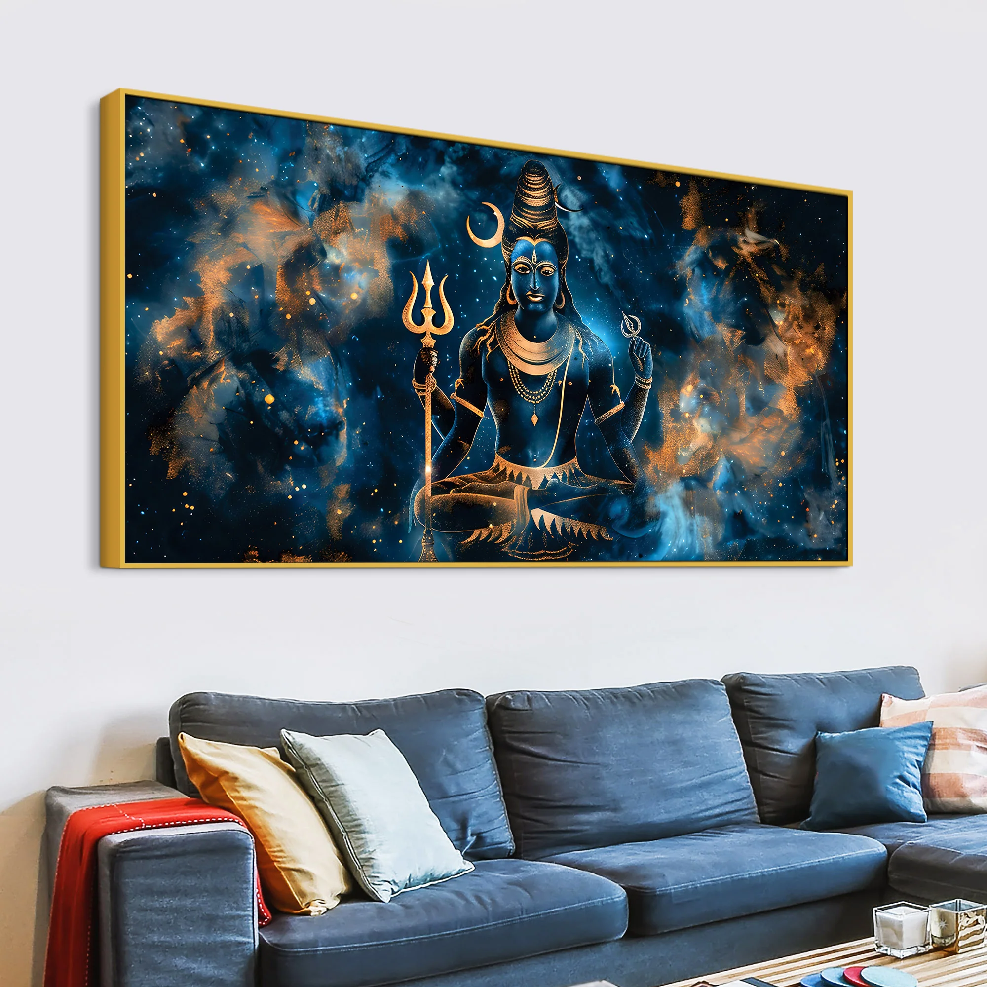 Modern Lord Shiva Canvas Painting for Living Room Wall Décor - Image 5