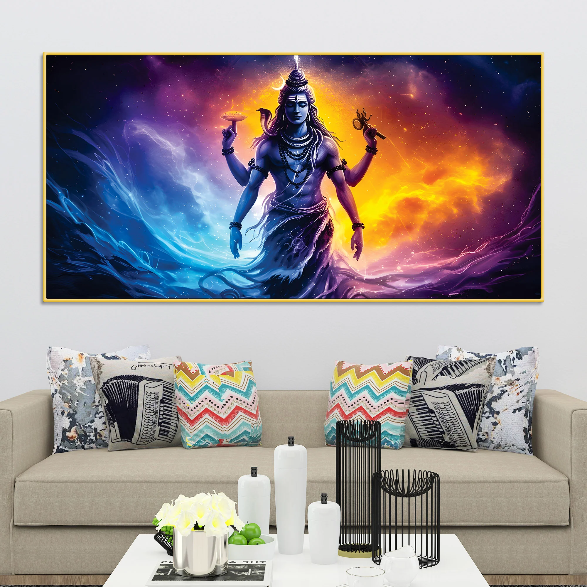 Modern Mahadev Canvas Painting for Peaceful Wall Decoration - Image 2