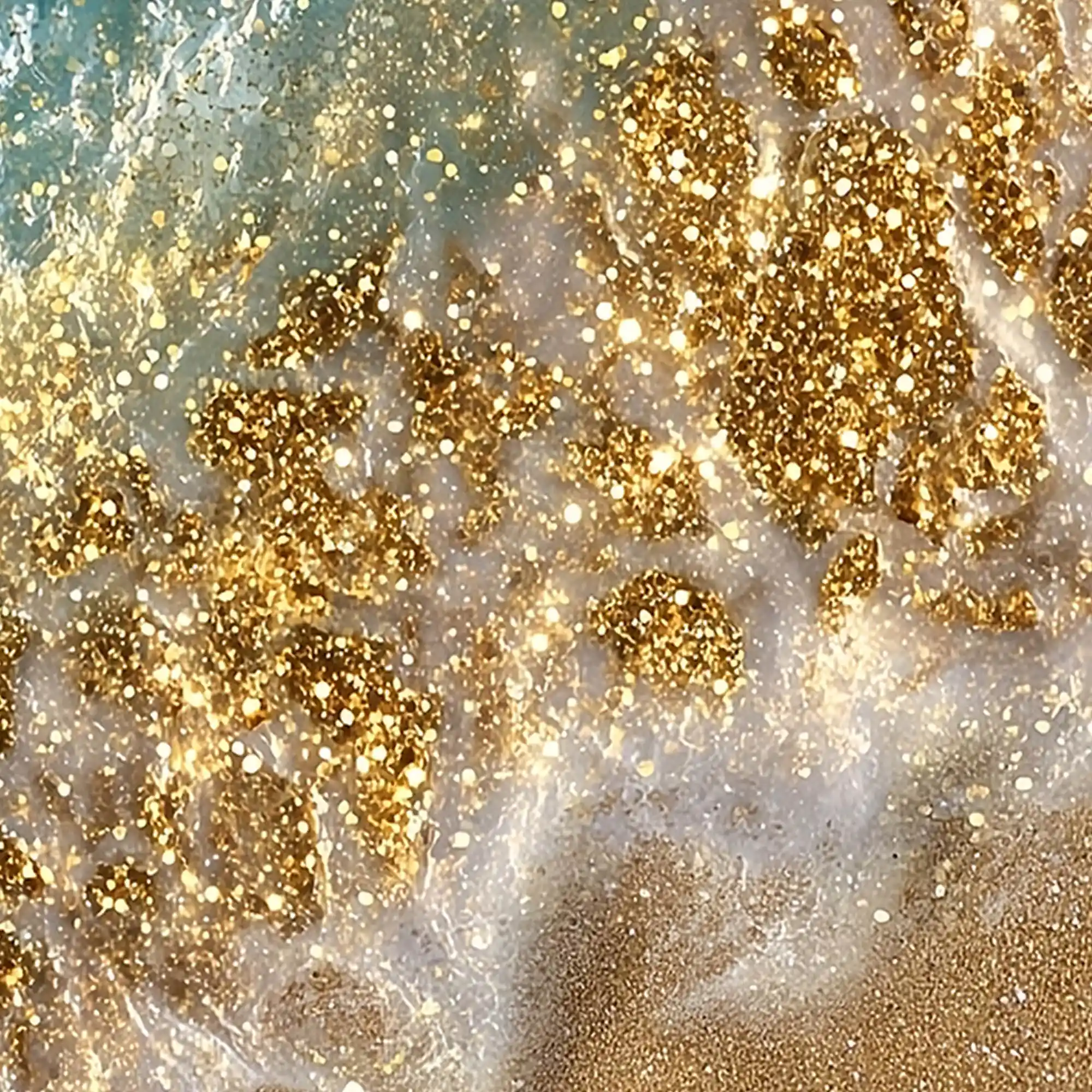 Modern Ocean Crystal Glass Artwork Wall Painting - Image 4