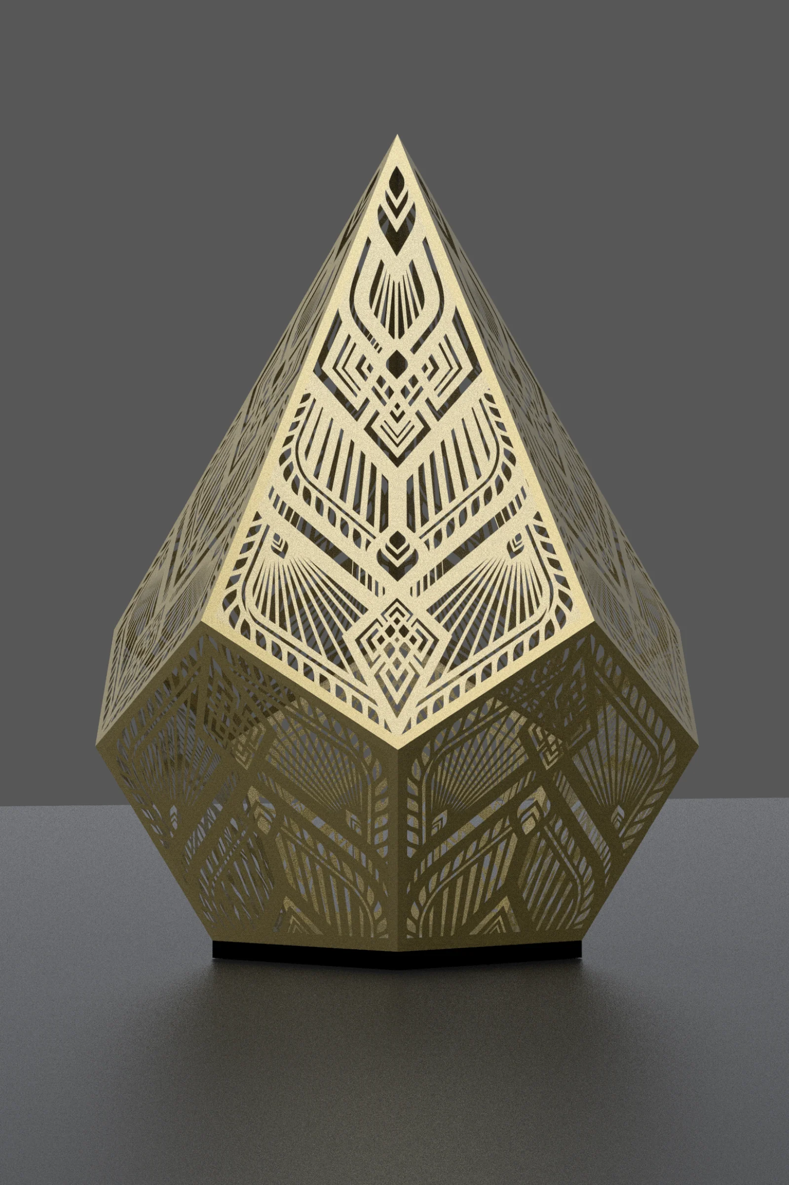 Modern Pattern Golden Table Lamp