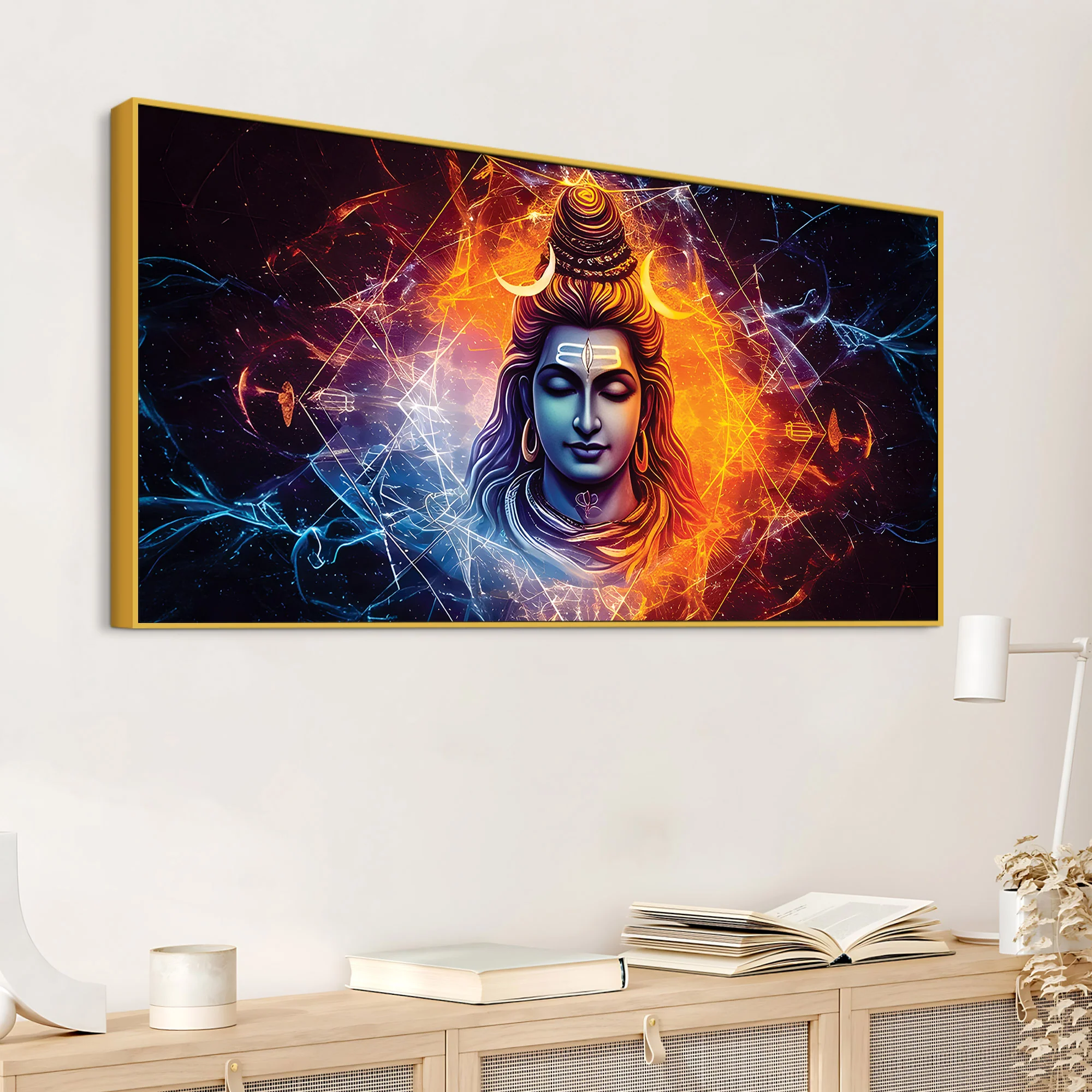 Modern Shiva Canvas Painting for Living Room & Bedroom - Image 5