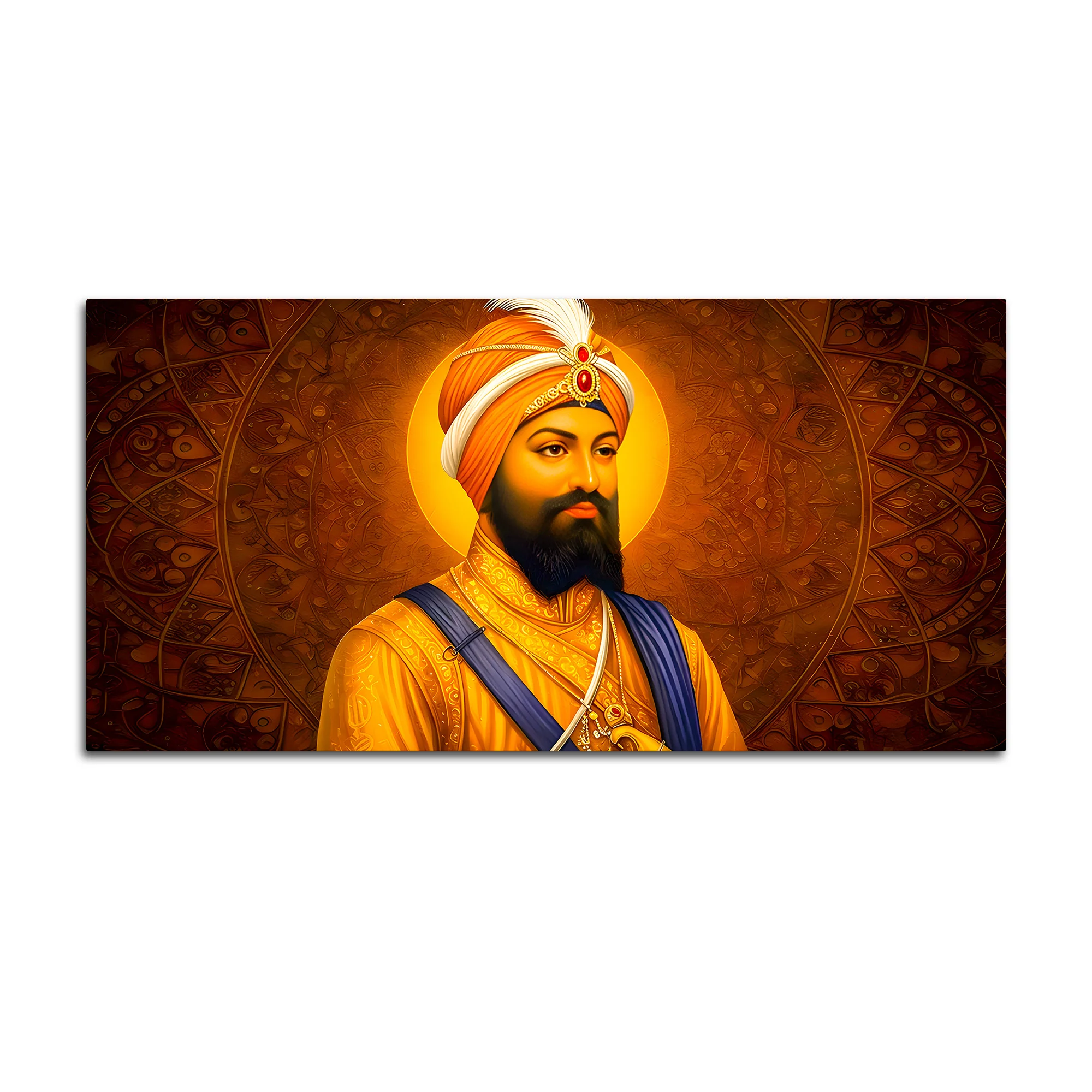 Modern Sikh Guru Religious Canvas Artwork for Home - Image 4