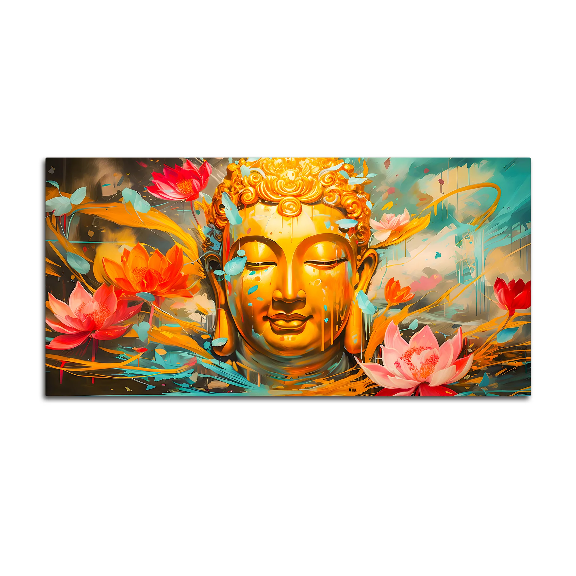 Modern Spiritual Buddha Canvas Painting for Wall Decor - Image 4
