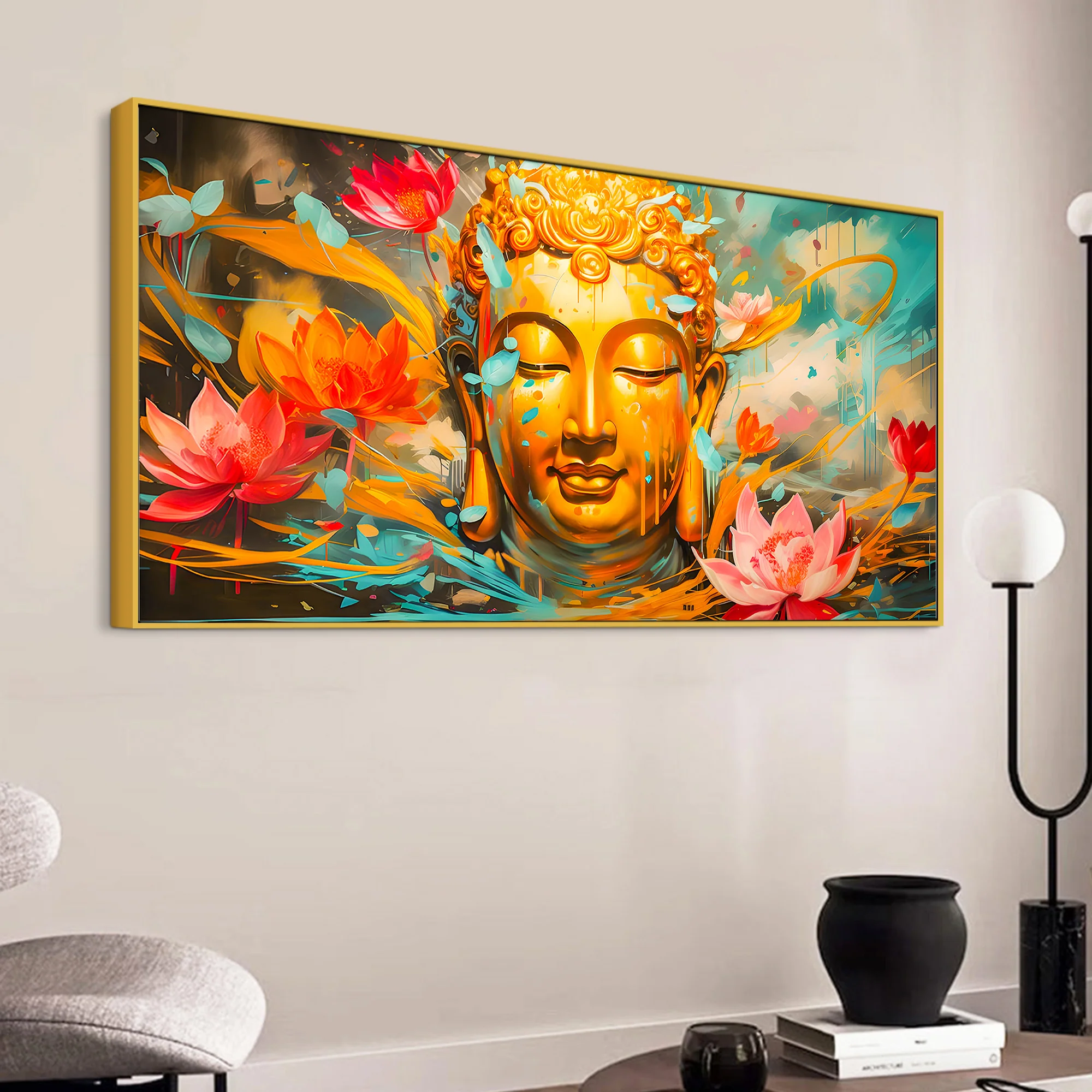 Modern Spiritual Buddha Canvas Painting for Wall Decor - Image 5