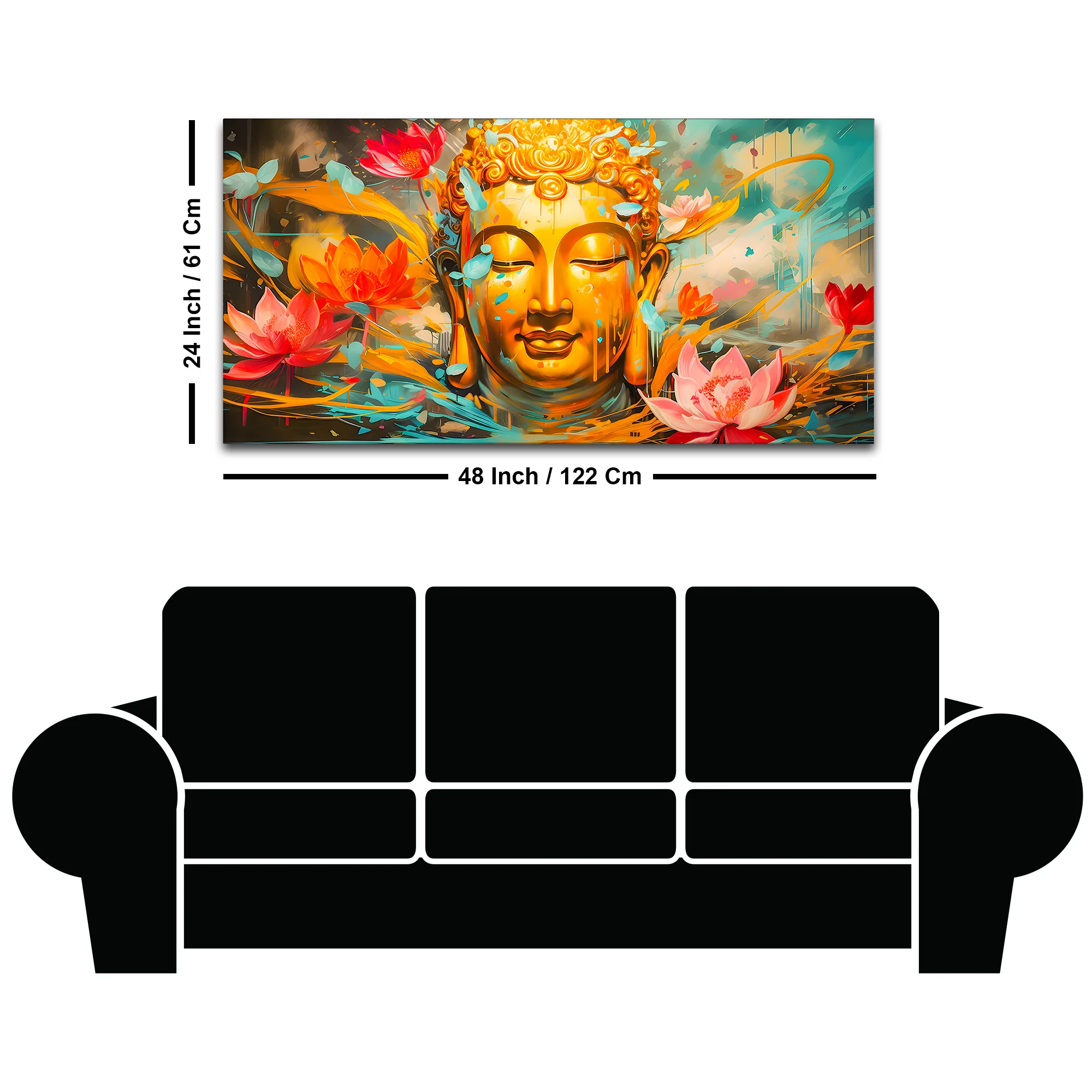 Modern Spiritual Buddha Canvas Painting for Wall Decor - Image 8