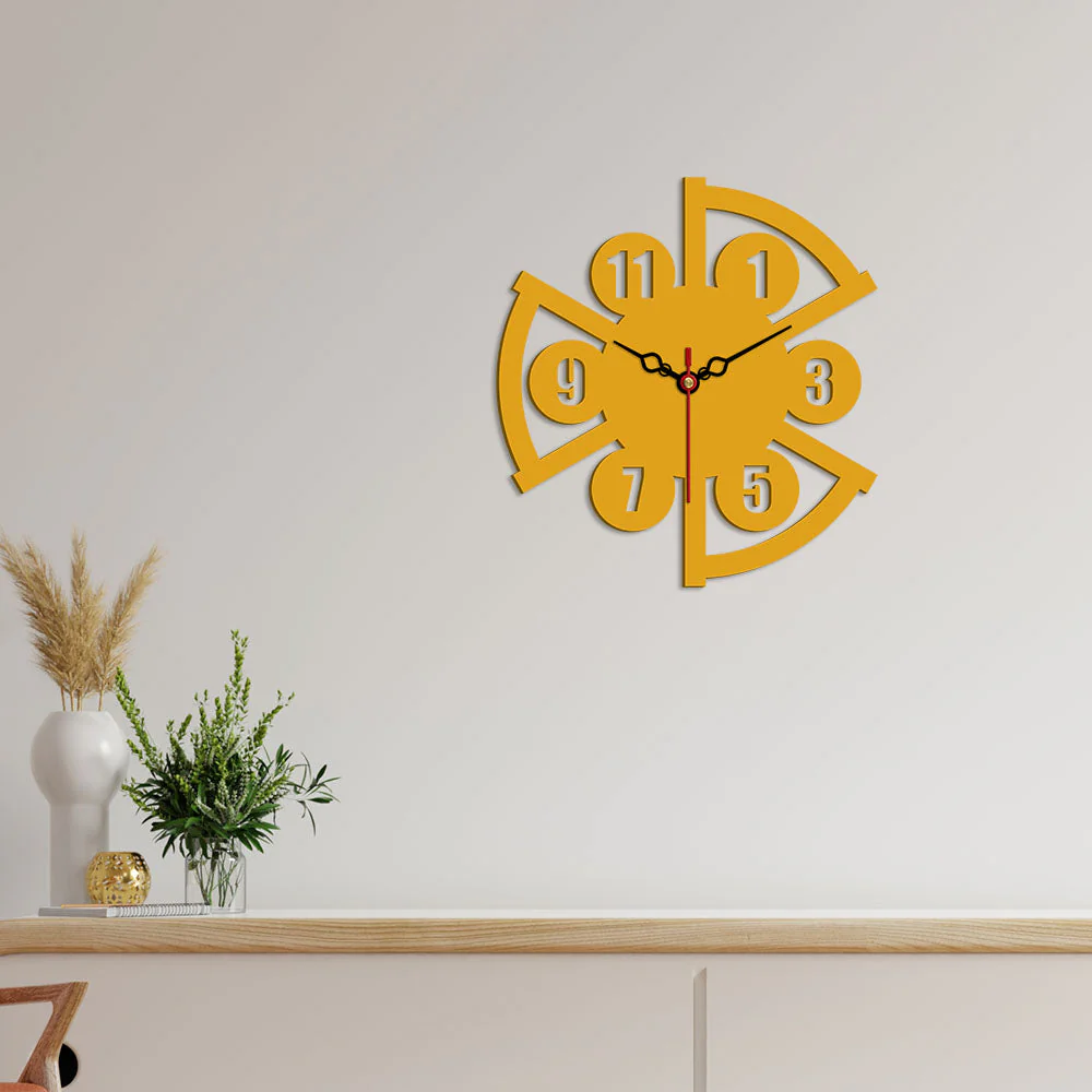 Modern Style Shape Designer Wooden Wall Clock - Image 2