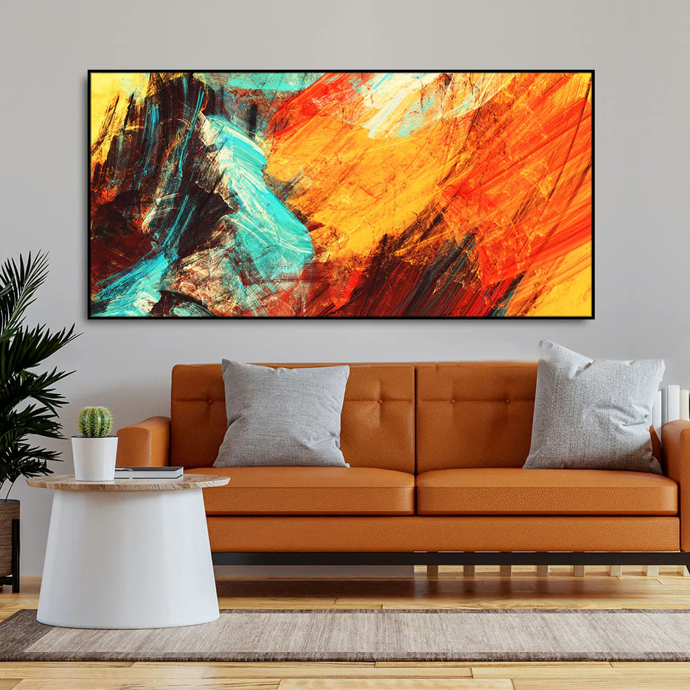 Modern Texture Colorful Abstract Canvas Wall Painting - Image 3