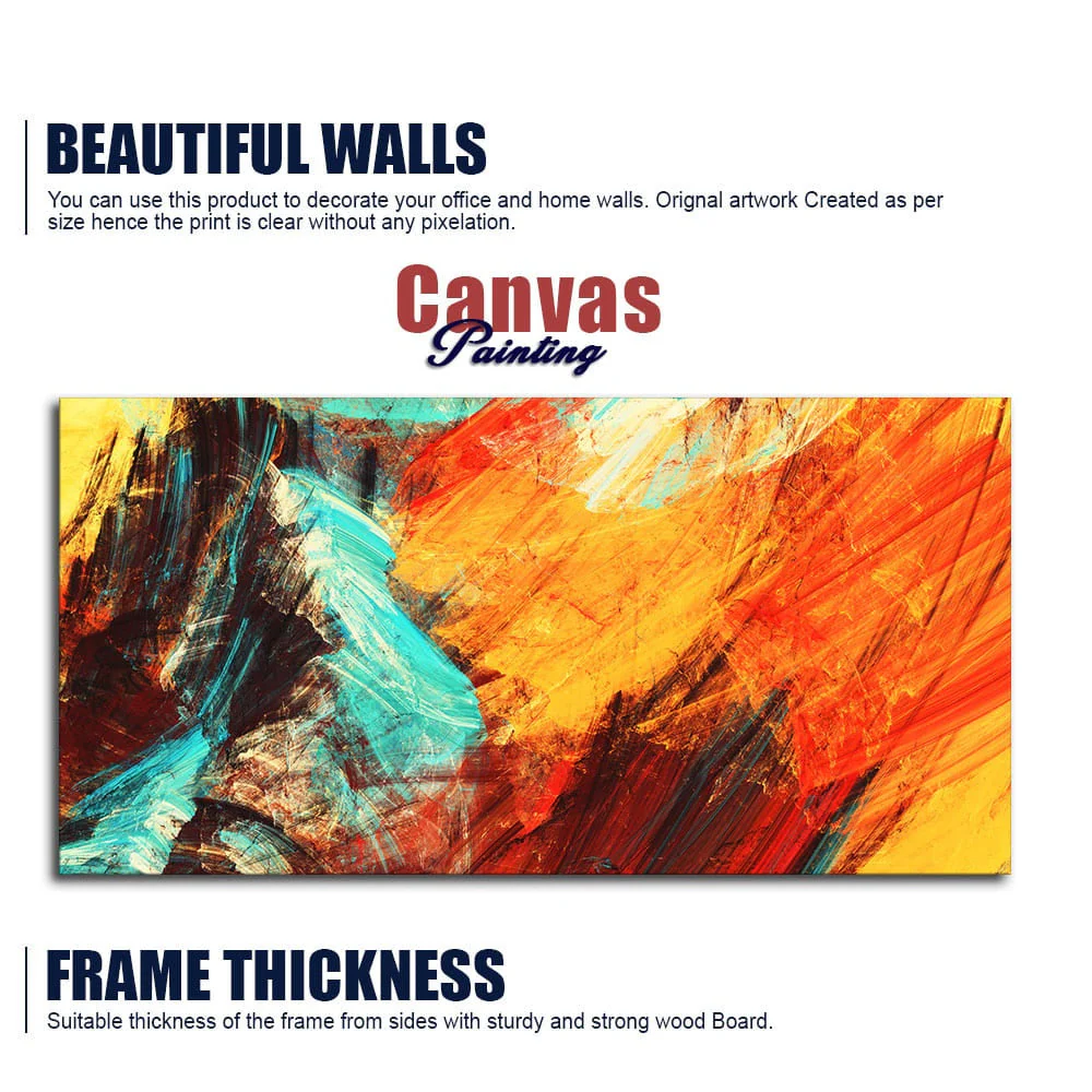 Modern Texture Colorful Abstract Canvas Wall Painting - Image 6