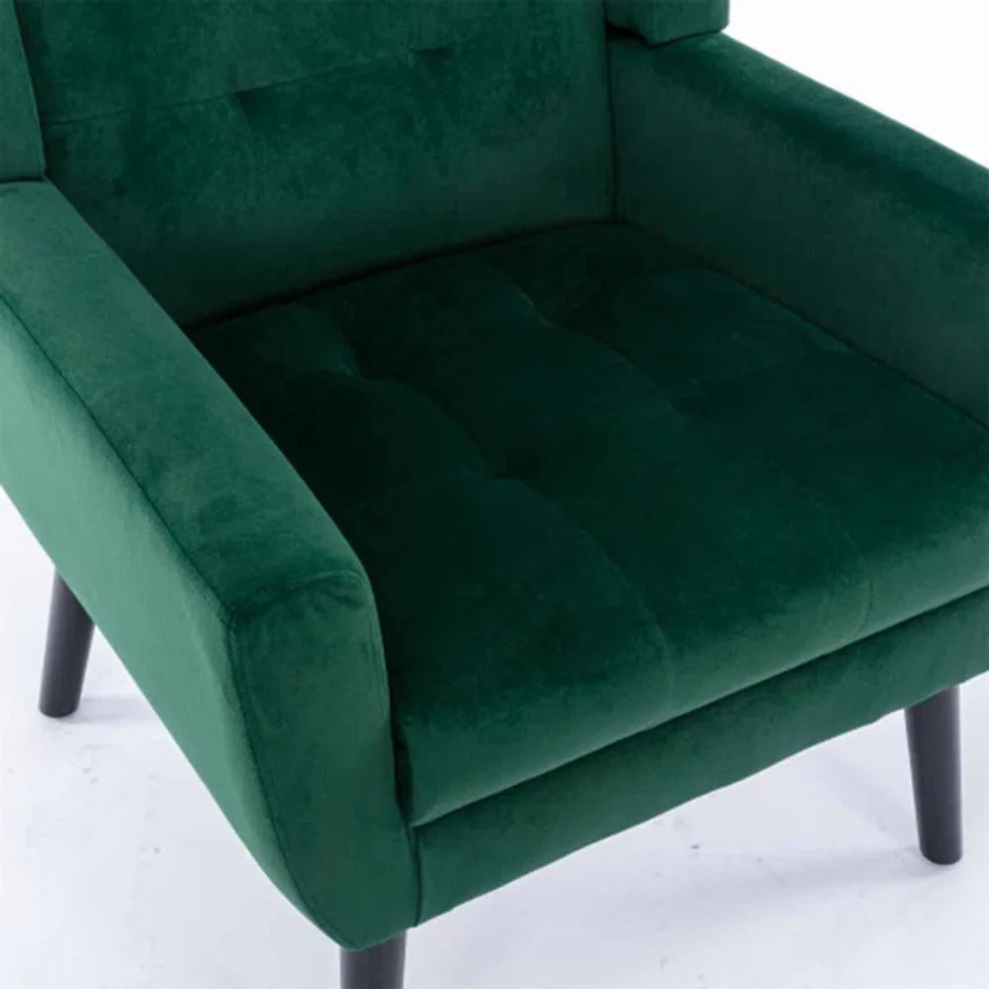 Modern Urban Dark Green Super Soft Velvet Sofa Lounge Chair - Image 5