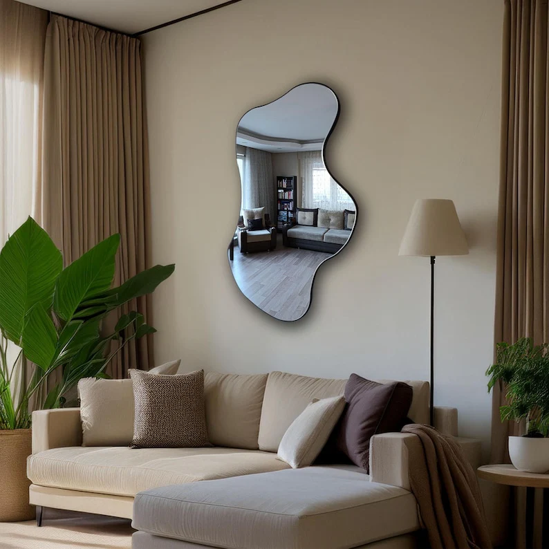 Modern Wall Mirror | Irregular Shape Decorative Home Mirror