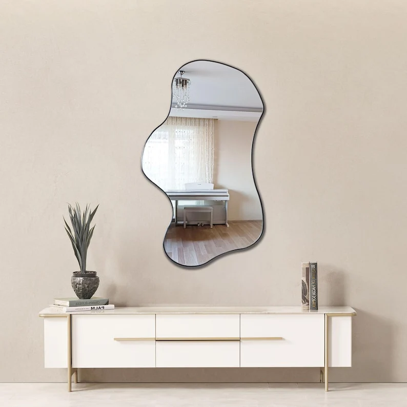Modern Wall Mirror | Irregular Shape Decorative Home Mirror - Image 10