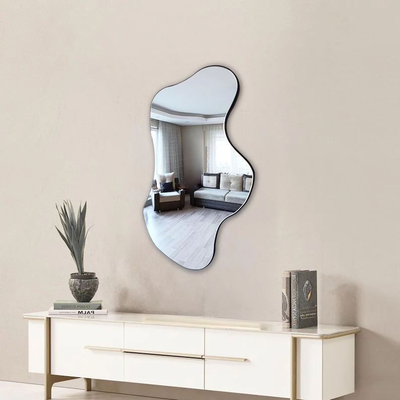Modern Wall Mirror | Irregular Shape Decorative Home Mirror - Image 11