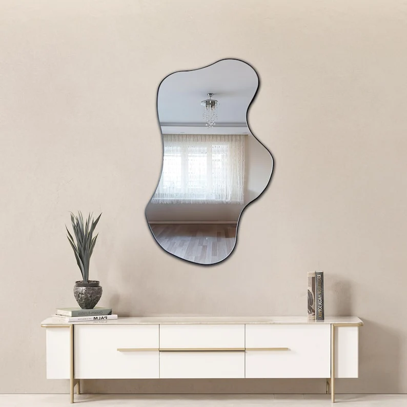 Modern Wall Mirror | Irregular Shape Decorative Home Mirror - Image 12