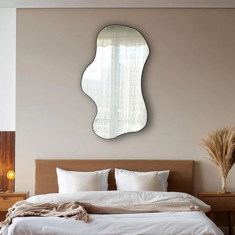 Modern Wall Mirror | Irregular Shape Decorative Home Mirror - Image 4