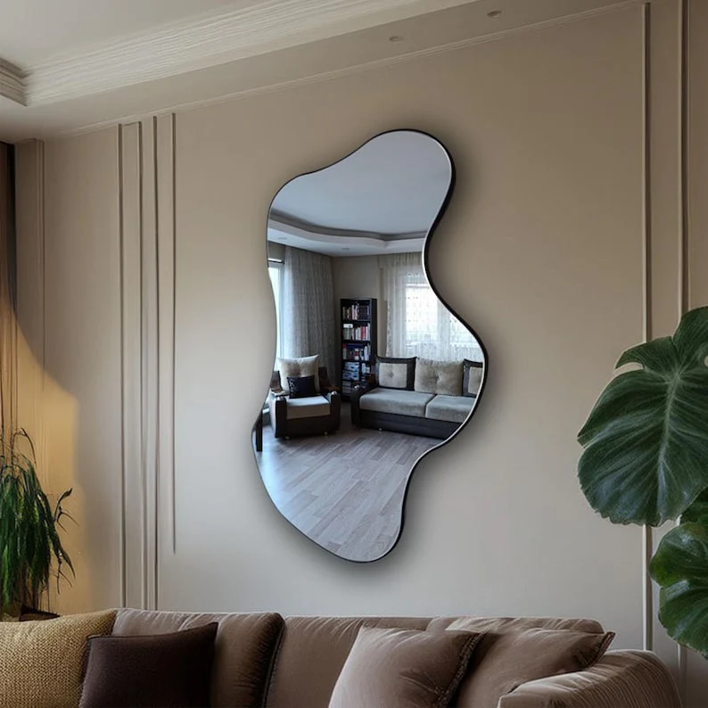 Modern Wall Mirror | Irregular Shape Decorative Home Mirror - Image 6