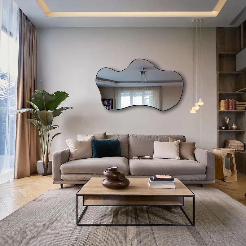 Modern Wall Mirror | Irregular Shape Decorative Home Mirror - Image 7