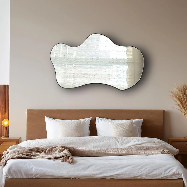 Modern Wall Mirror | Irregular Shape Decorative Home Mirror - Image 8