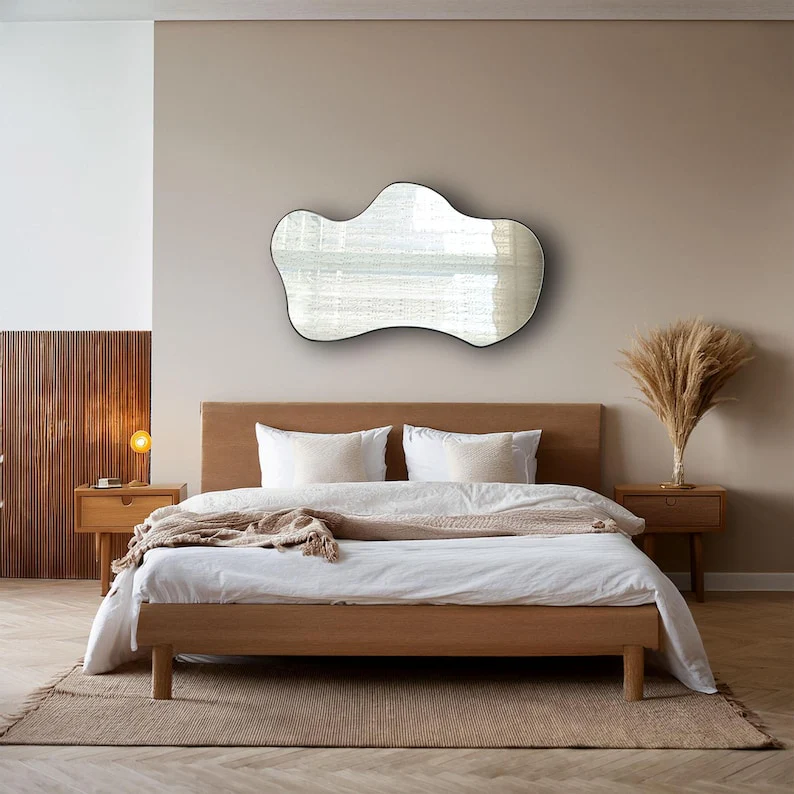 Modern Wall Mirror | Irregular Shape Decorative Home Mirror - Image 9