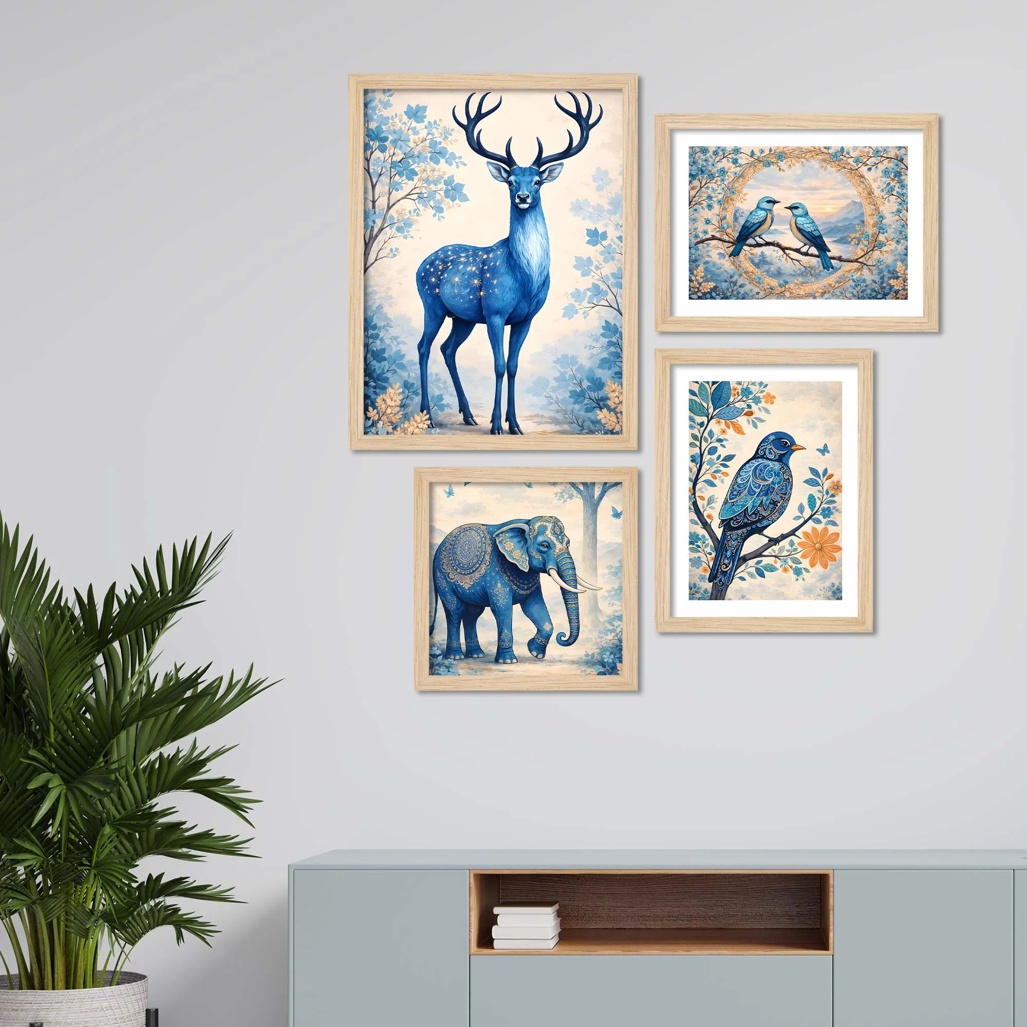 Modern Wildlife Wall Frame Set of Four - Image 2