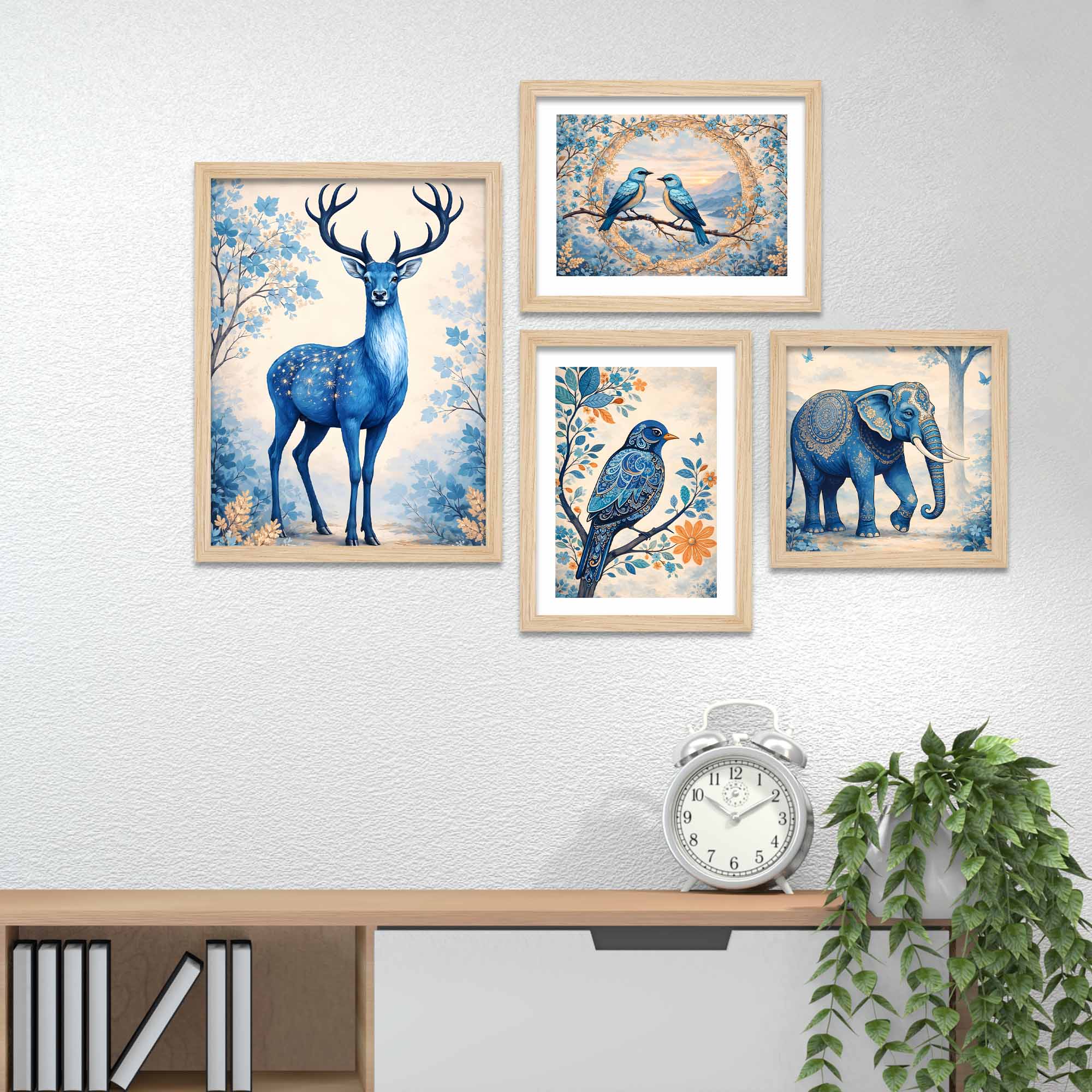 Modern Wildlife Wall Frame Set of Four - Image 3