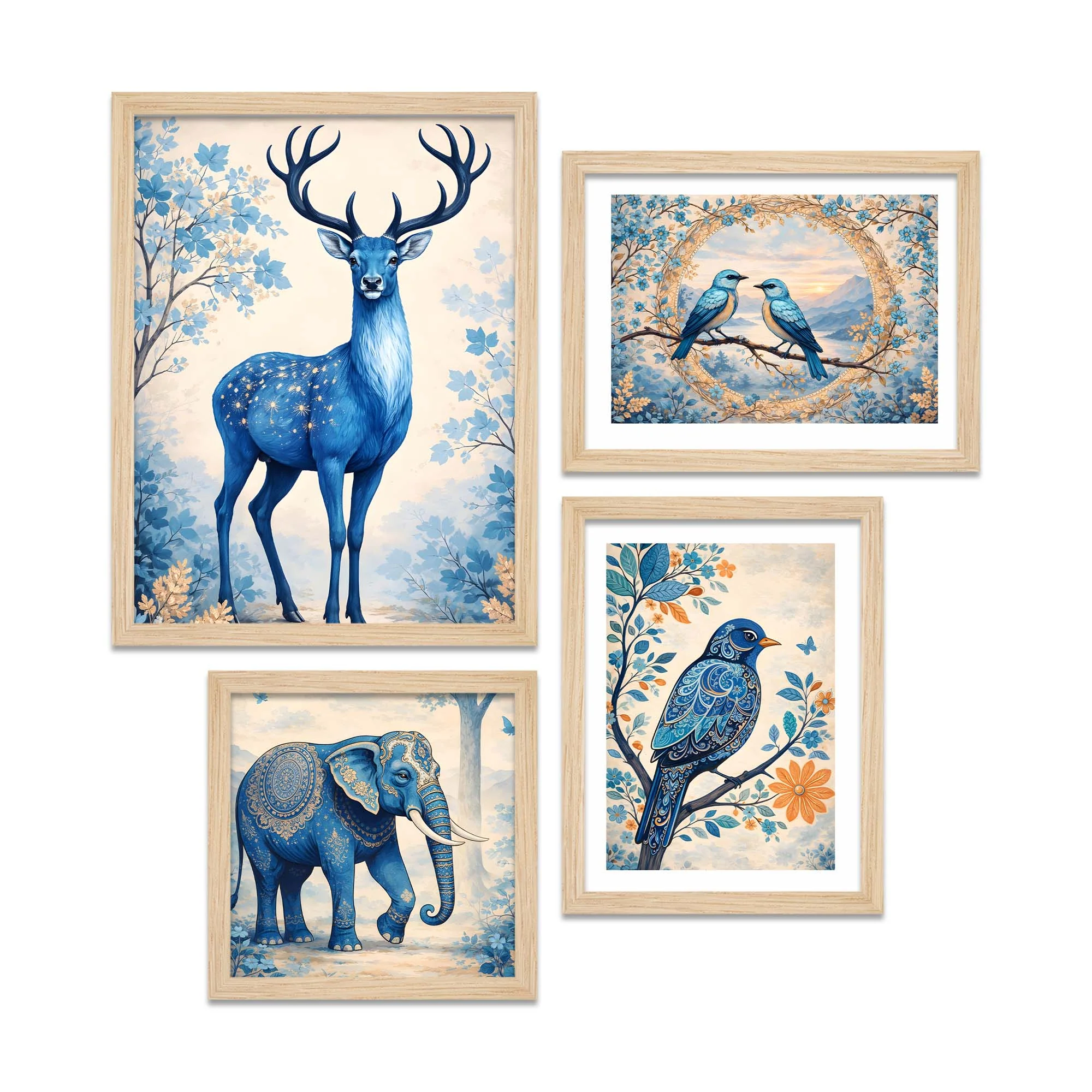 Modern Wildlife Wall Frame Set of Four - Image 4