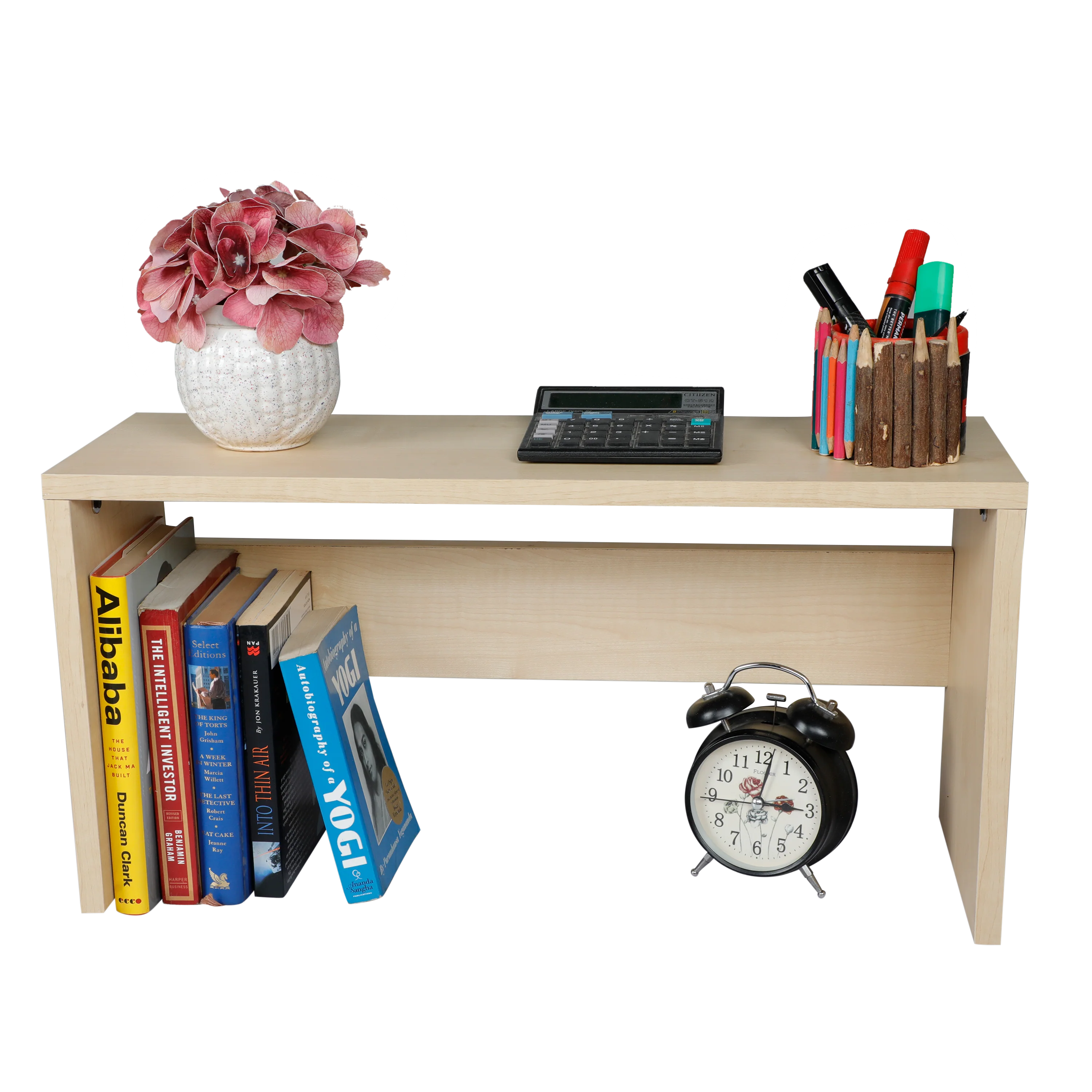 Modern Wooden Desk Book Shelf Stand for Home Office
