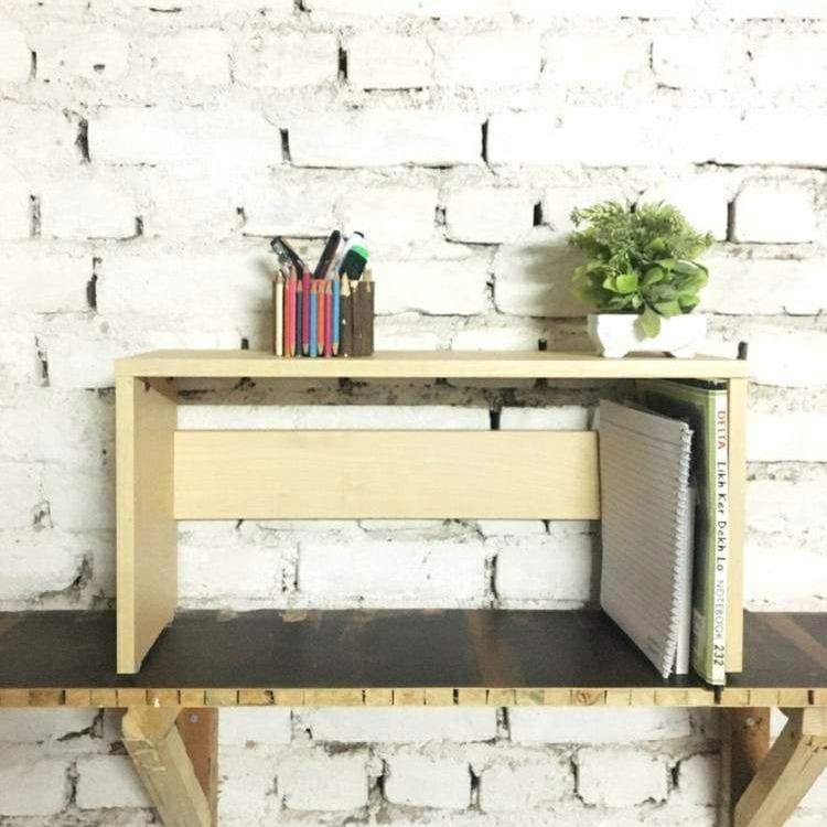 Modern Wooden Desk Book Shelf Stand for Home Office - Image 3