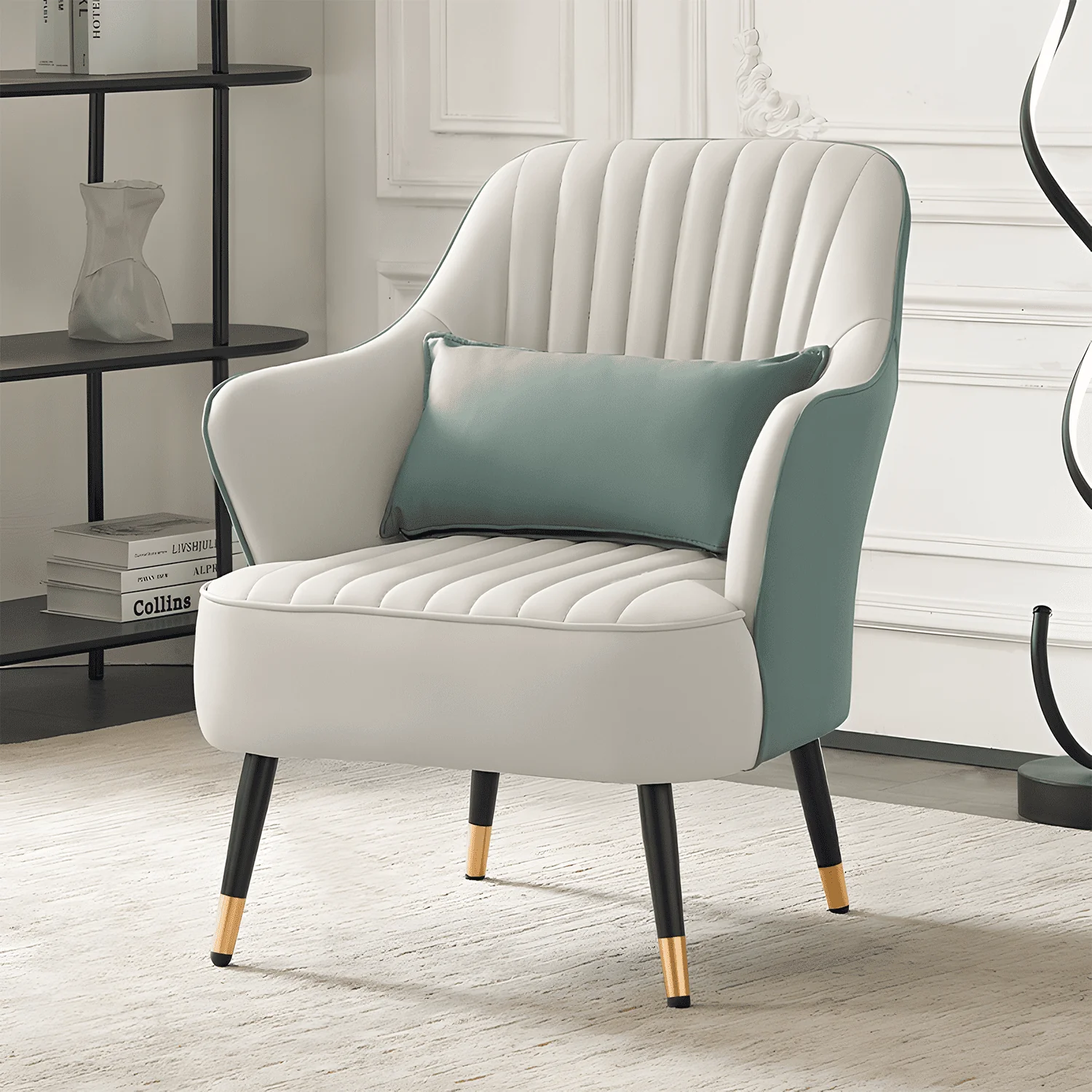 Modern Accent Lounge Chair with Cushion for Living Room - Image 2