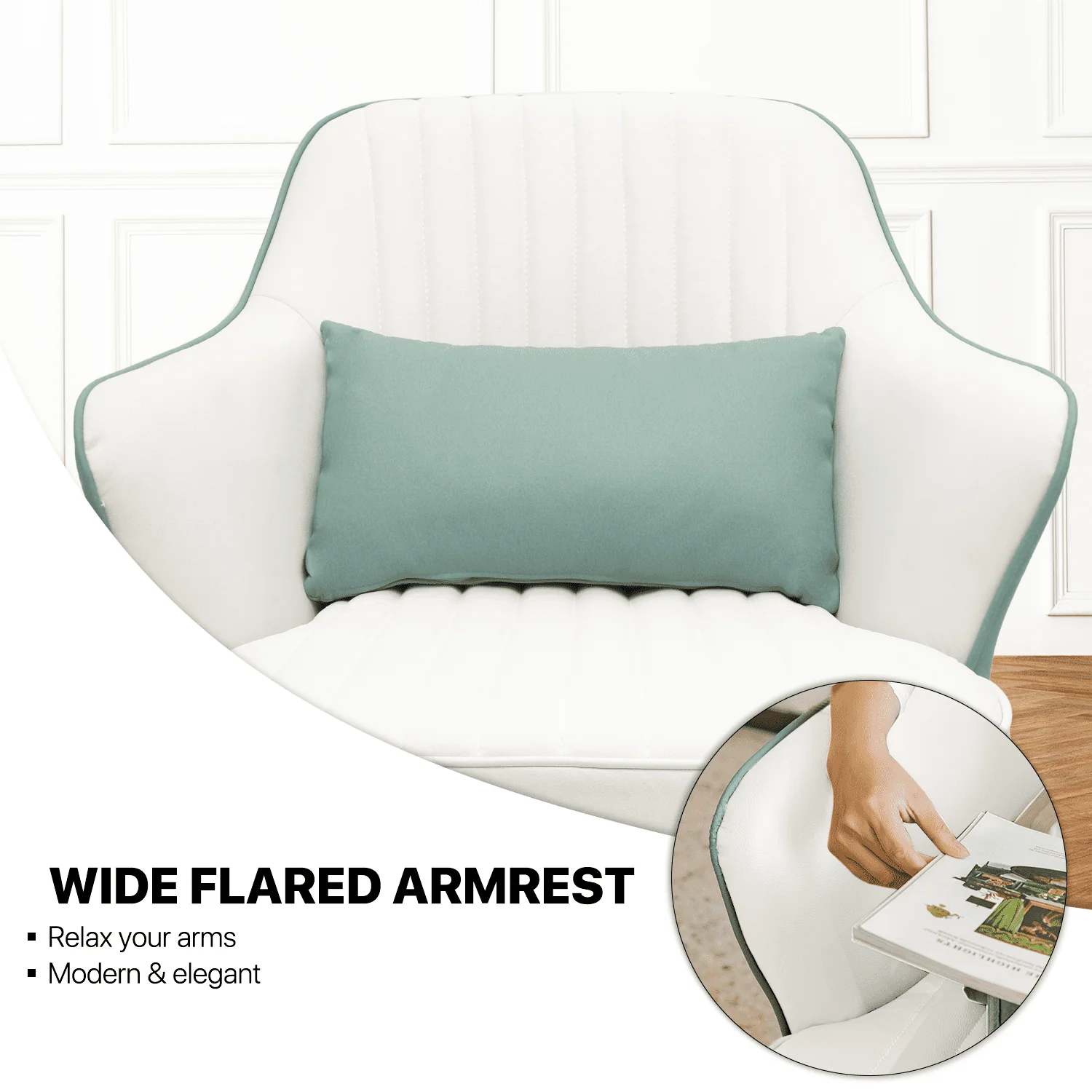 Modern Accent Lounge Chair with Cushion for Living Room - Image 6