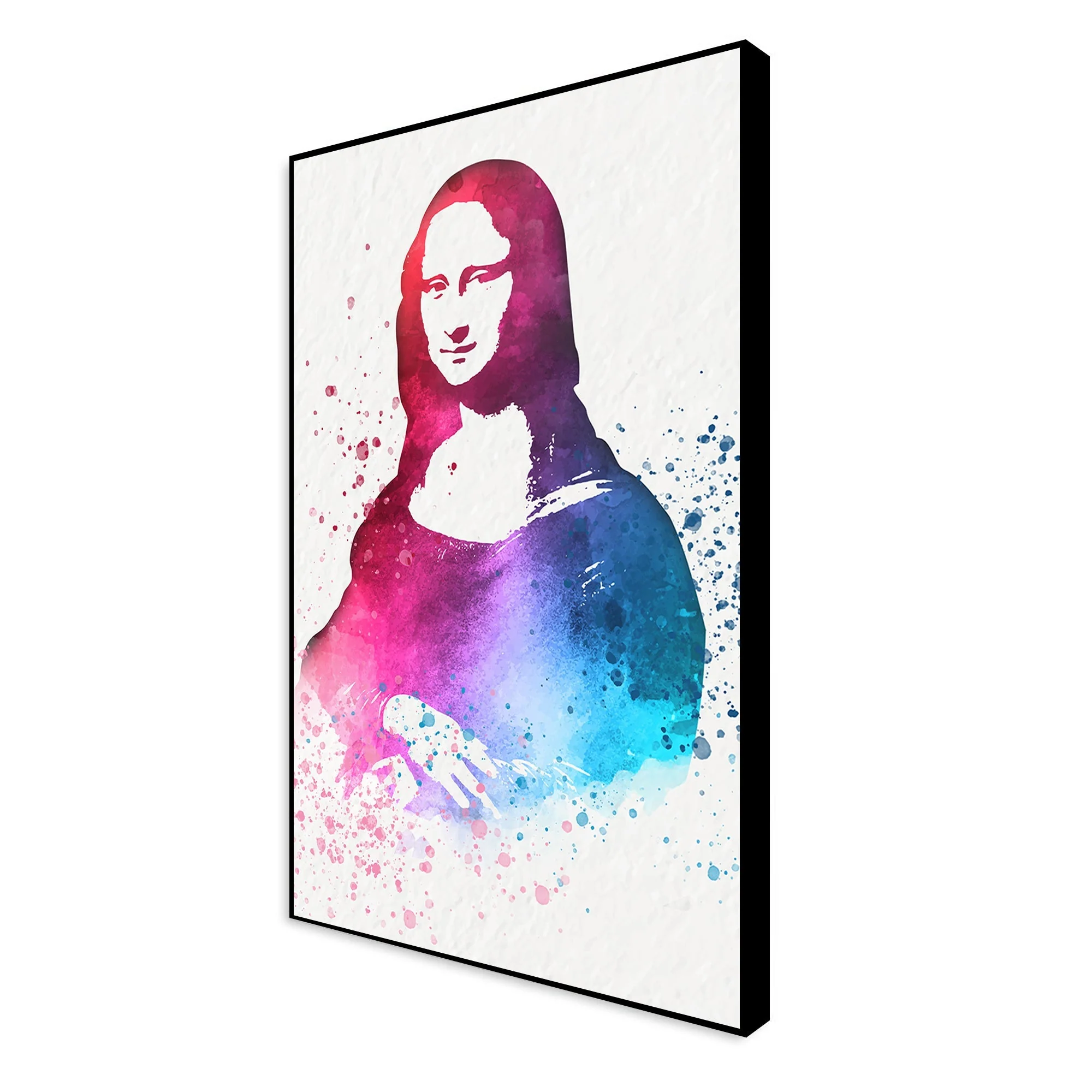 Mona Lisa Modern Art Floating Canvas Wall Painting - Image 5