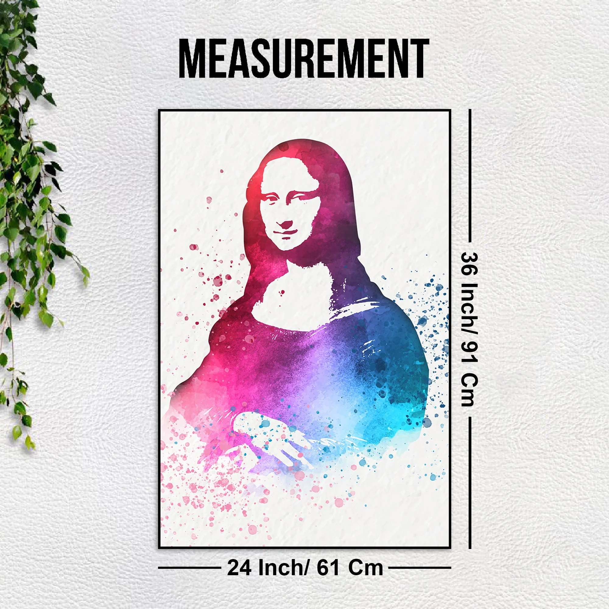 Mona Lisa Modern Art Floating Canvas Wall Painting - Image 6