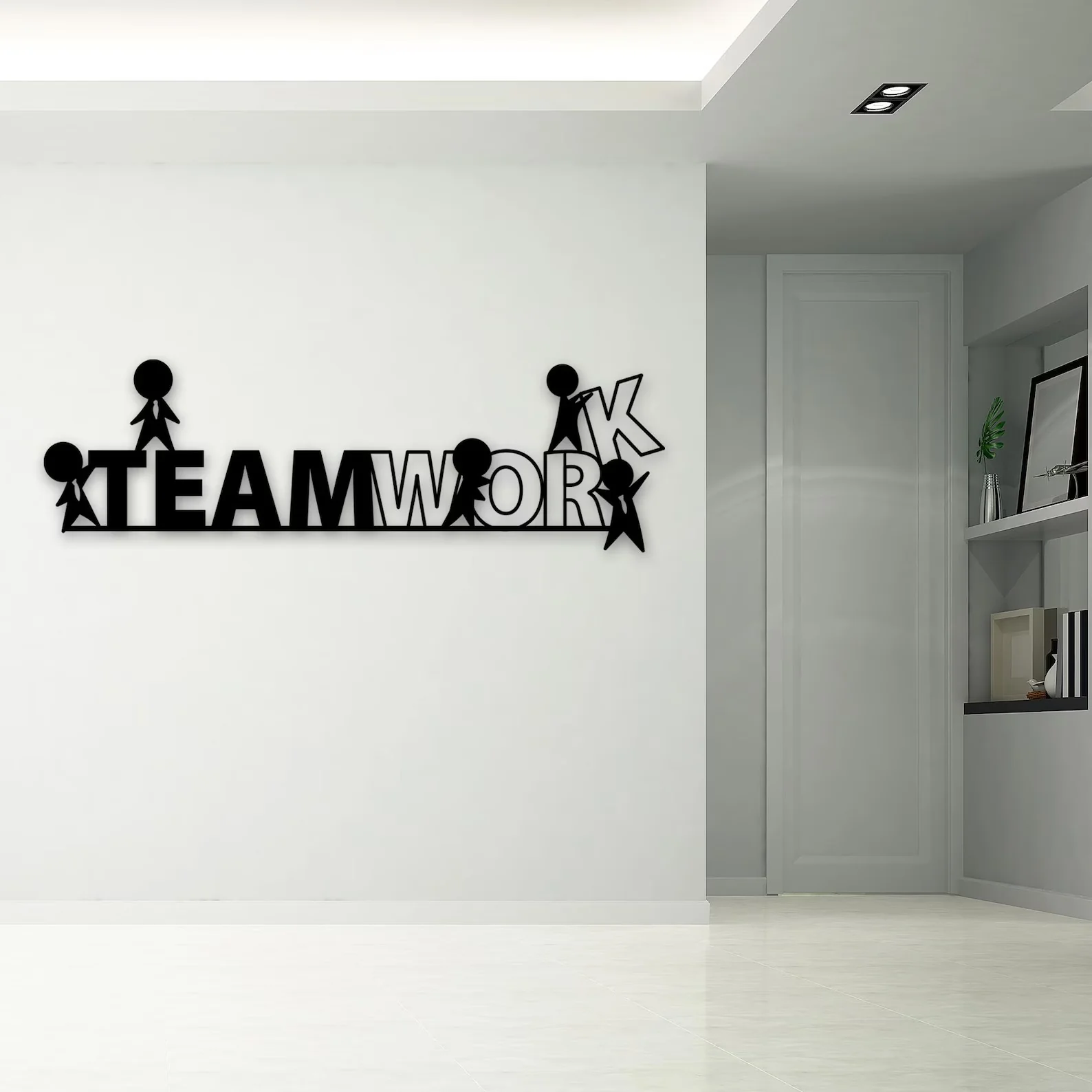 Motivation Quote Team Work Metal Art Office Wall Decor - Image 3