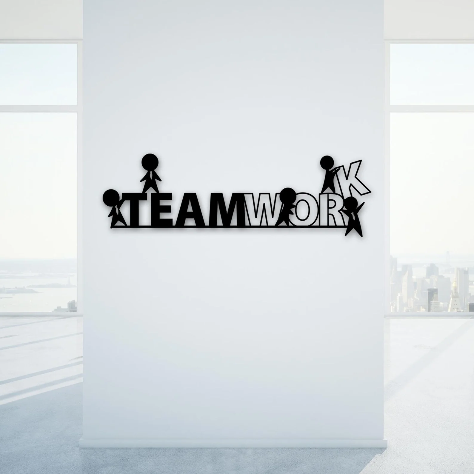 Motivation Quote Team Work Metal Art Office Wall Decor - Image 4