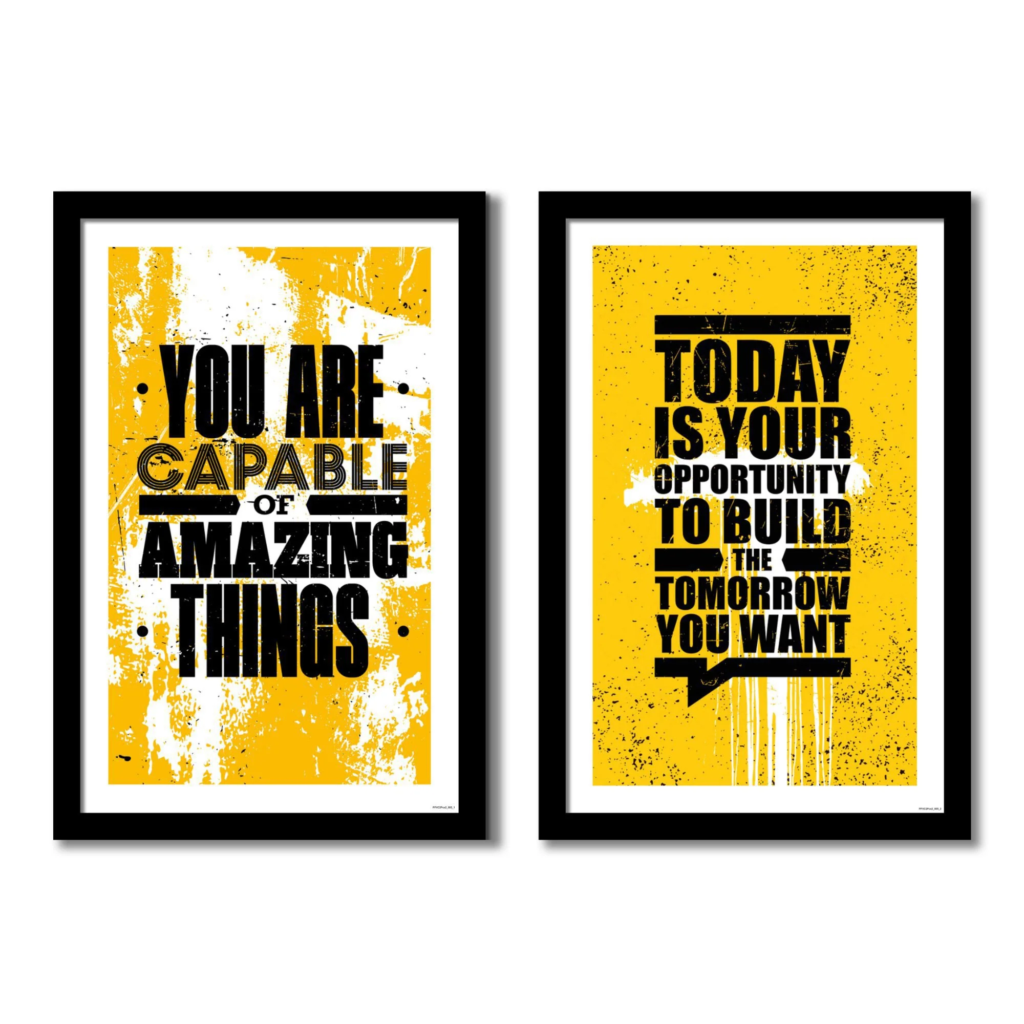 Big Size Motivational Quote Wall Framed Painting Set of 2 For Office - Image 3
