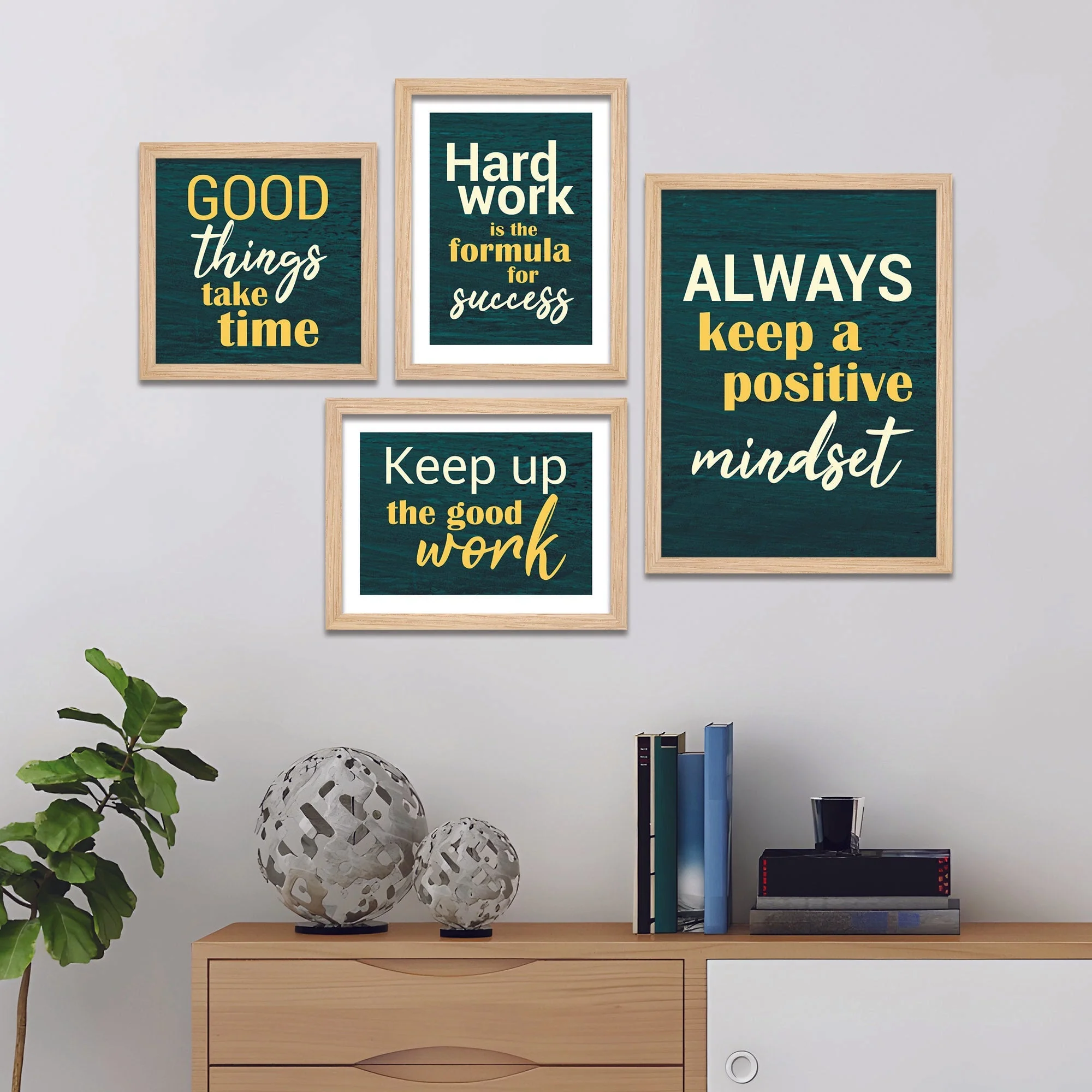 Motivational Quotes Decorative Wall Frame Set of Four - Image 3