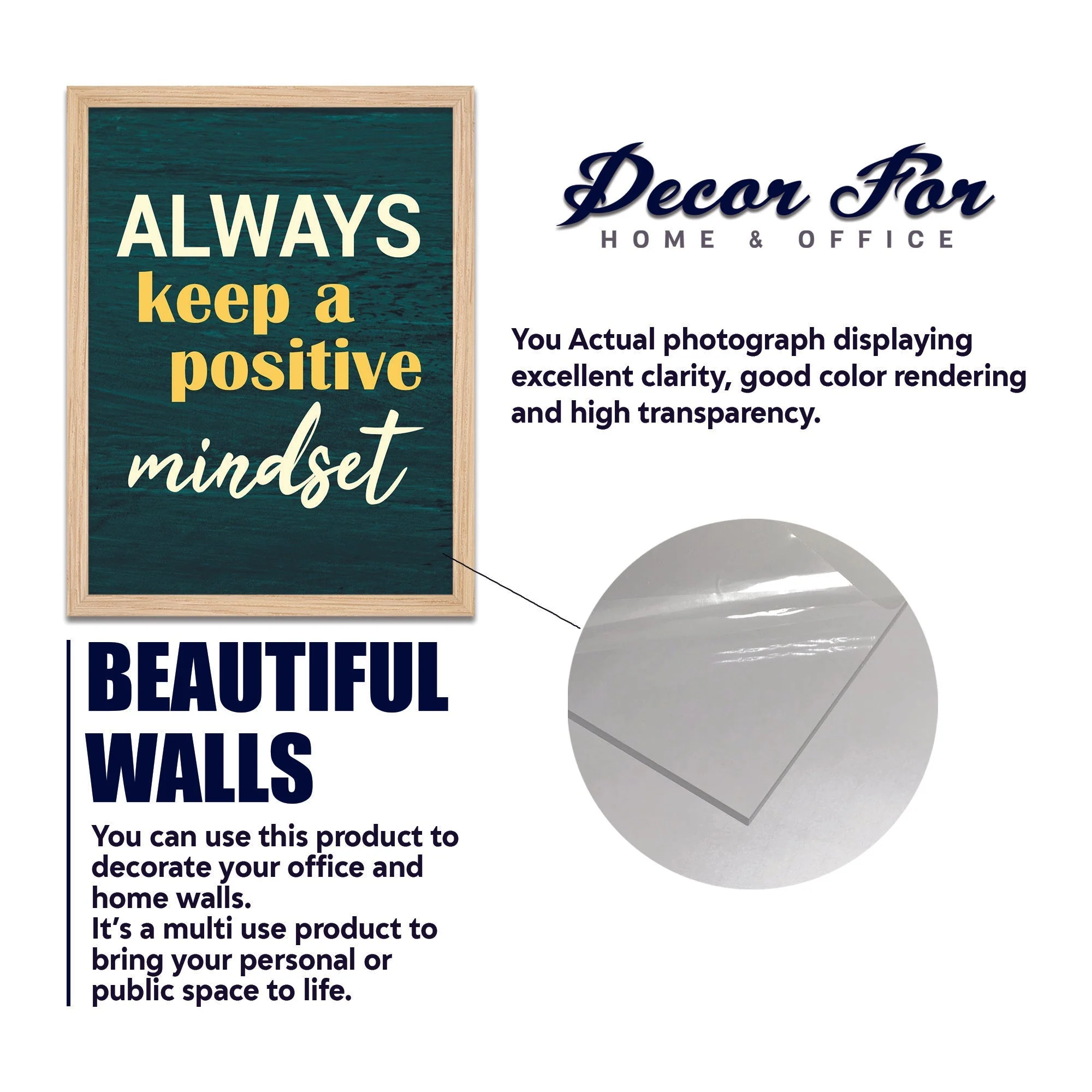 Motivational Quotes Decorative Wall Frame Set of Four - Image 5
