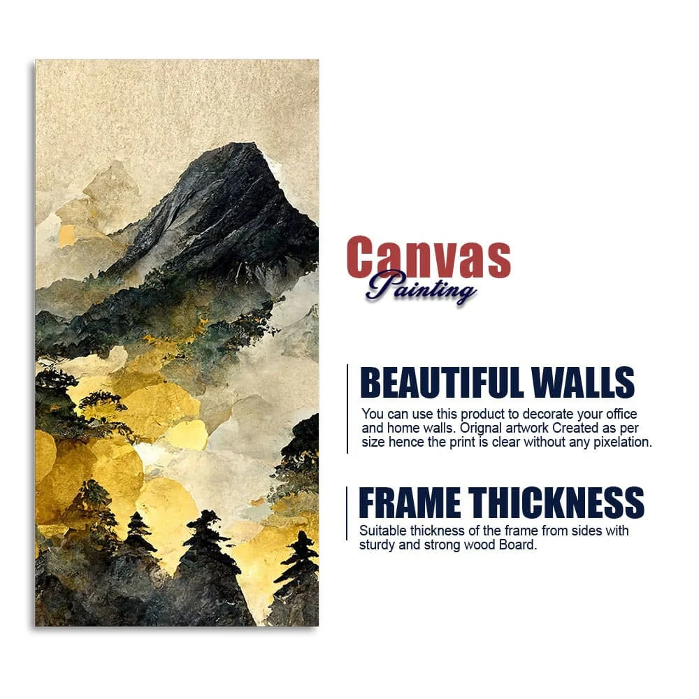 Mountain Scenery of Mount Fuji Canvas Wall Painting - Image 6