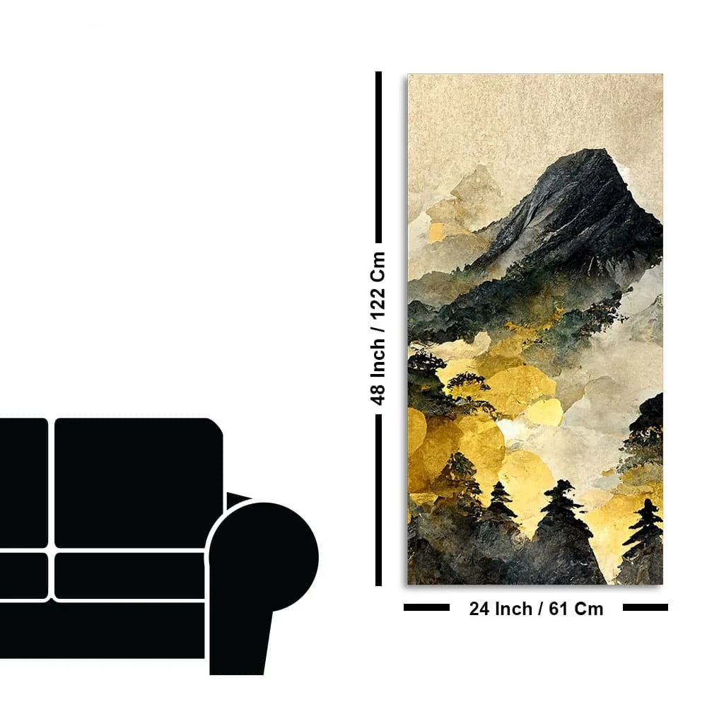 Mountain Scenery of Mount Fuji Canvas Wall Painting - Image 7