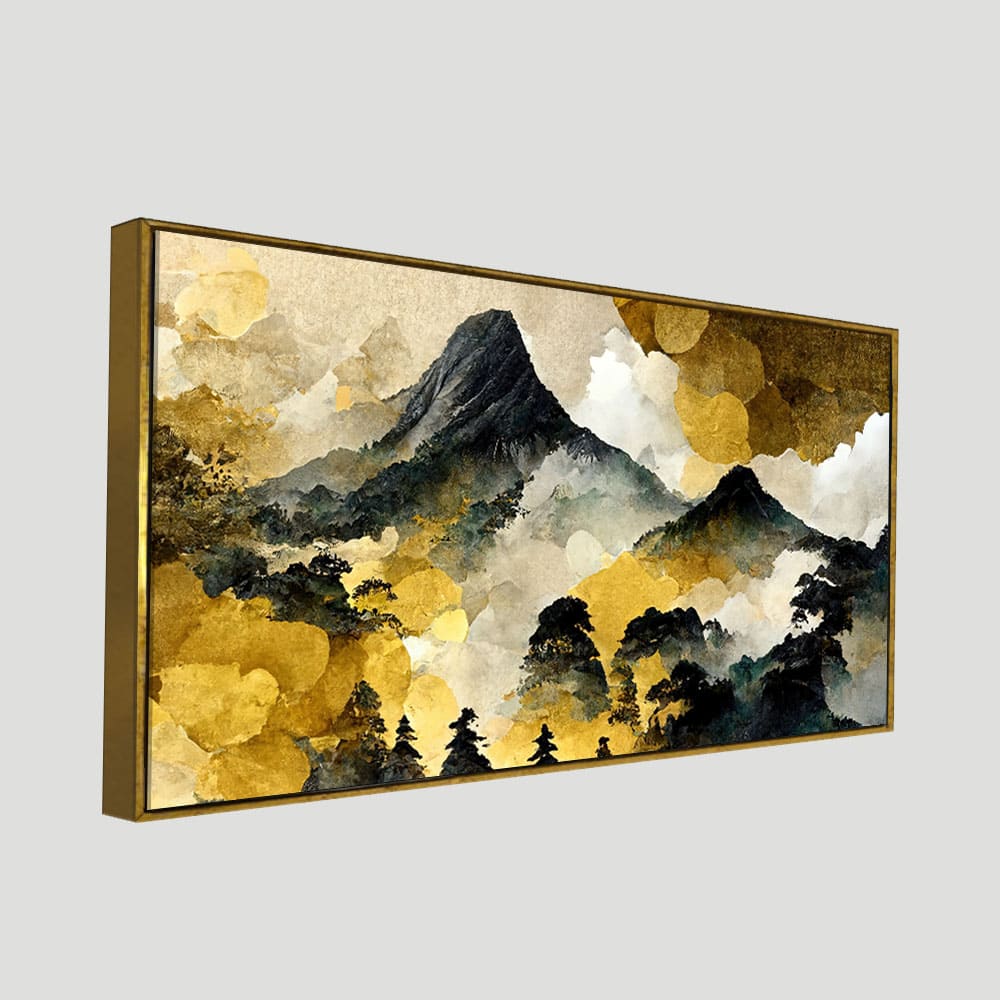 Mountain Scenery of Mount Fuji Premium Canvas Wall Painting - Image 5