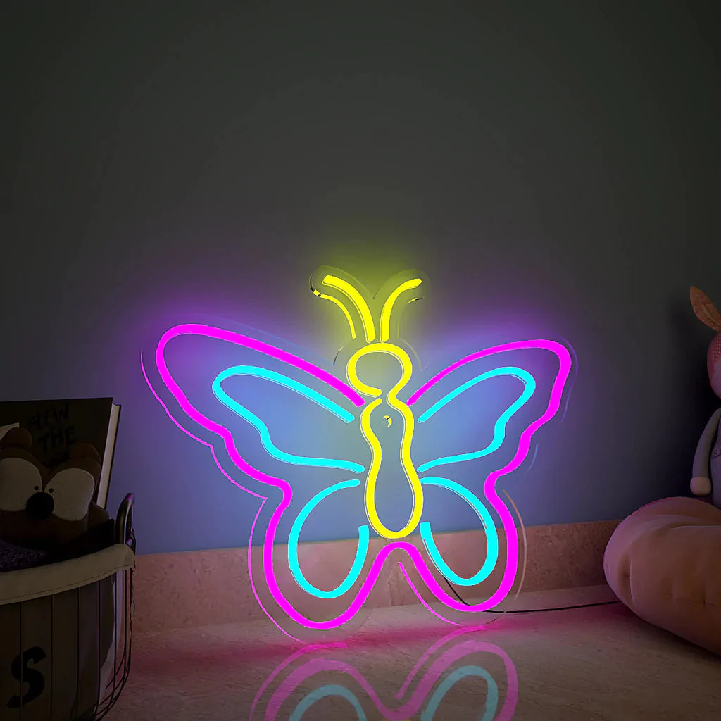 Multicolor Butterfly Design Neon LED Light - Image 3