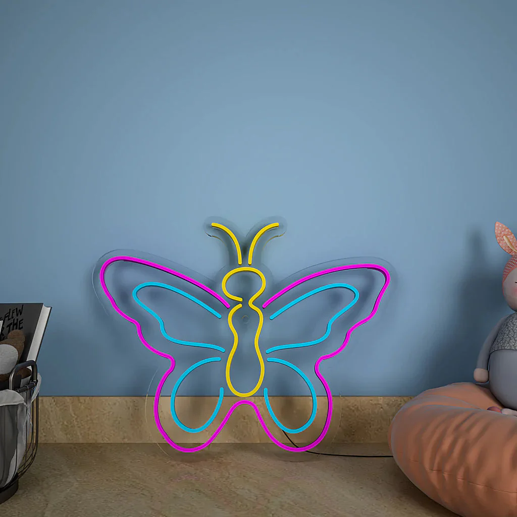 Multicolor Butterfly Design Neon LED Light - Image 4